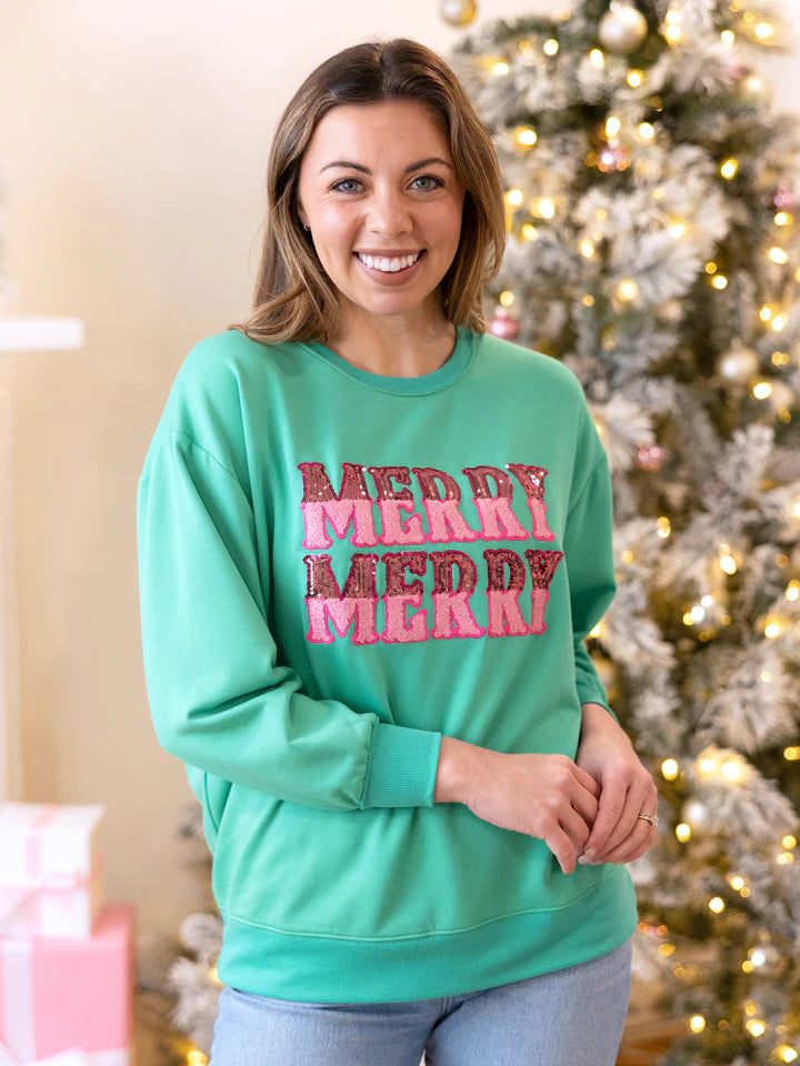 SARAH SWEATSHIRT - MERRY MERRY - GREEN