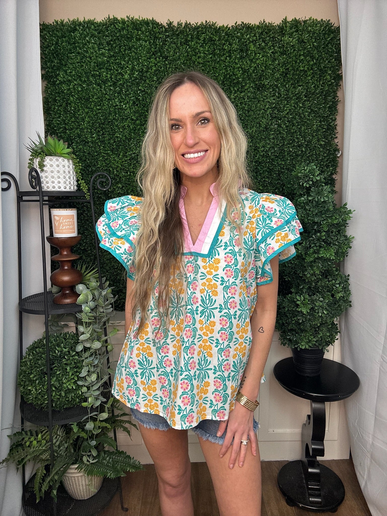 JADE PUFF SHORT SLEEVE TOP