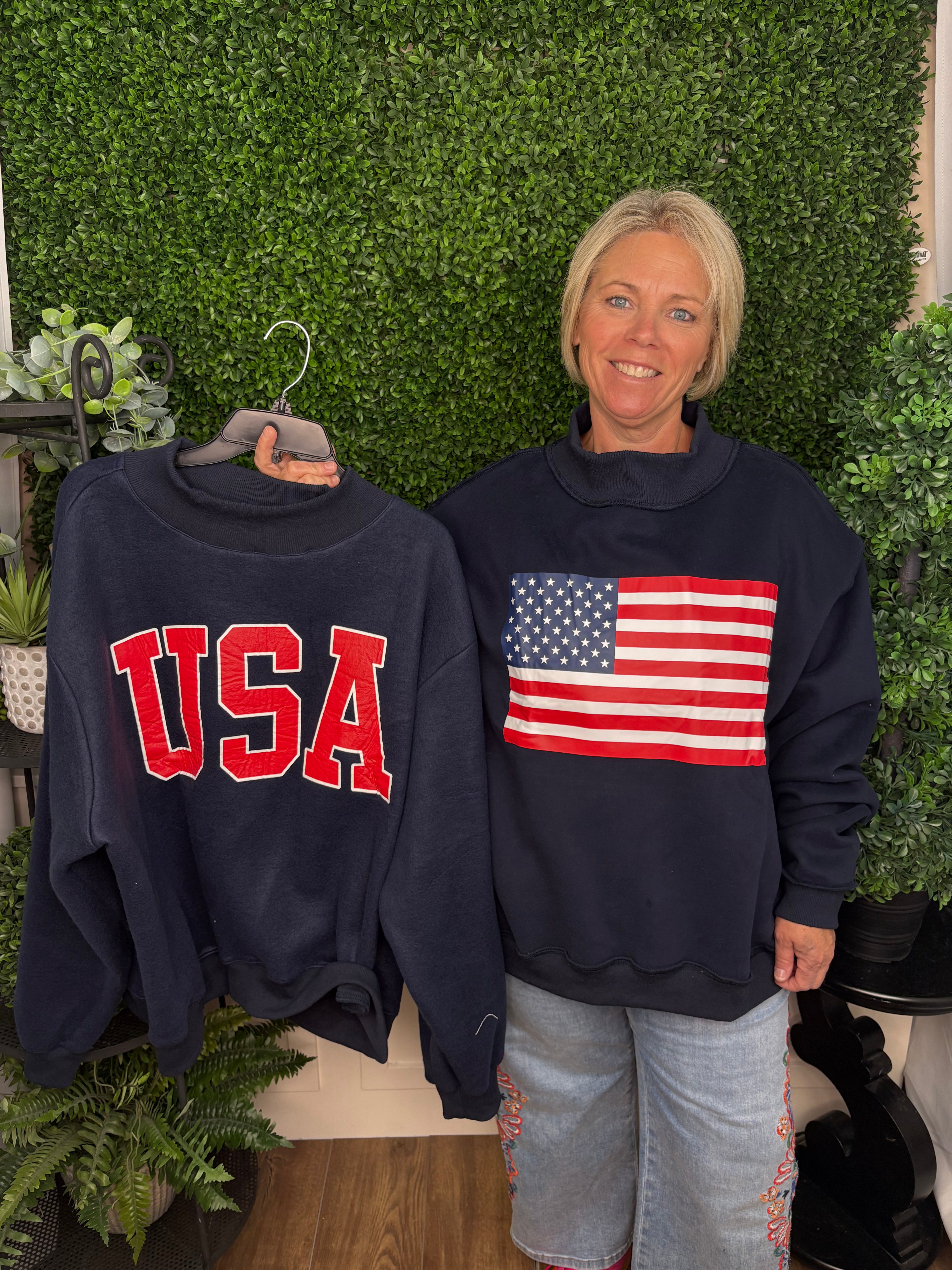Classic Flag Graphic Pullover