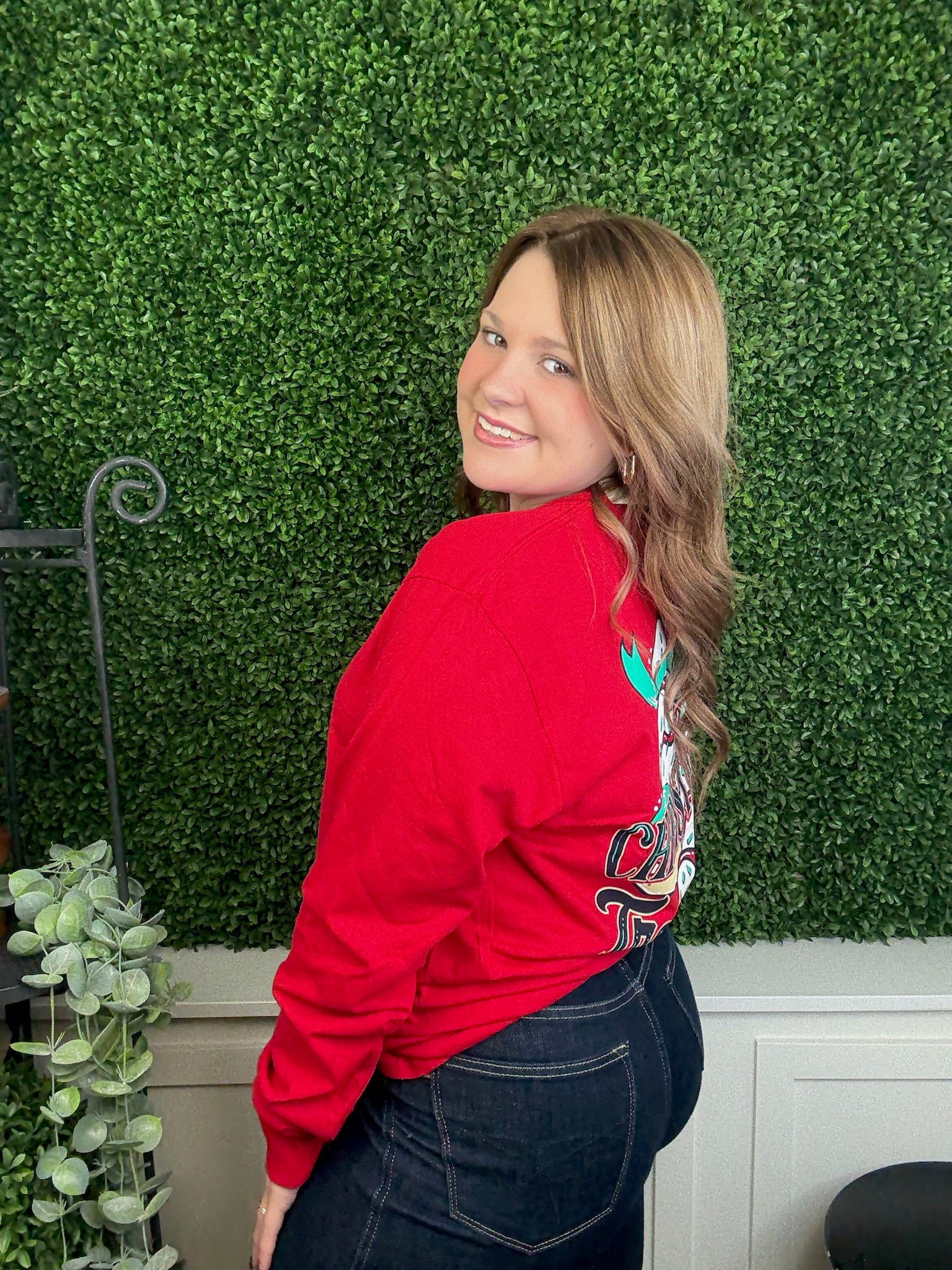 OH CHRISTMAS TREE LS RED