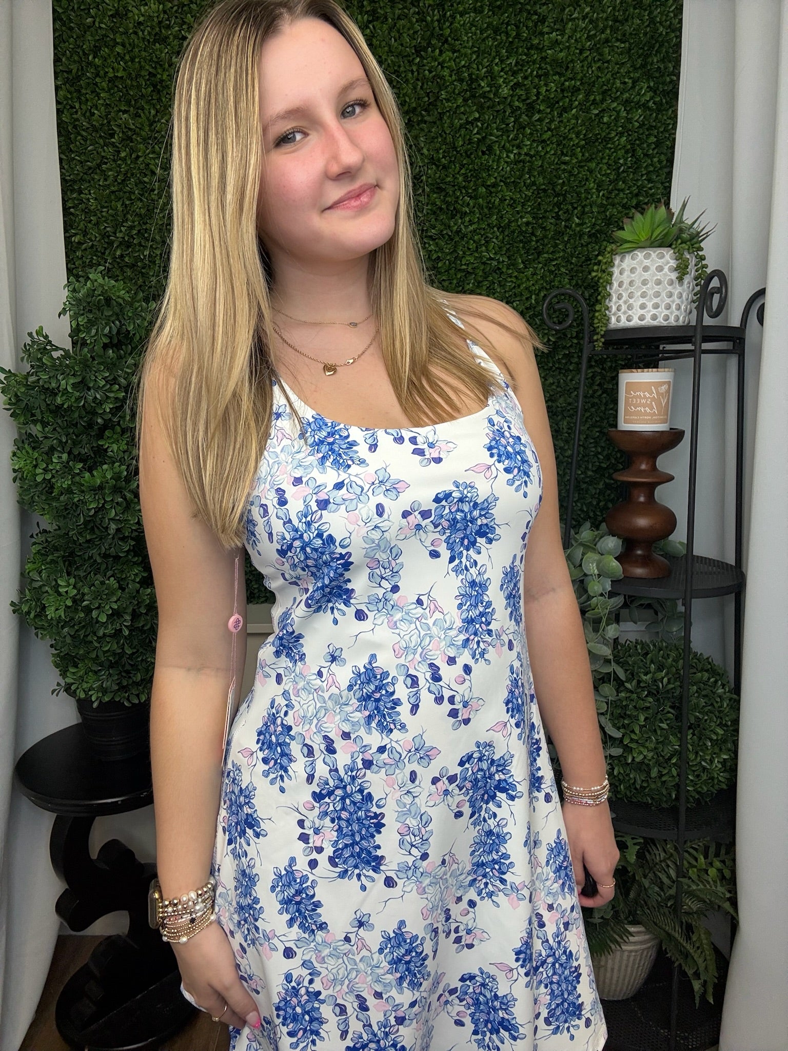 UPF TANK DRESS - FLORAL VINE