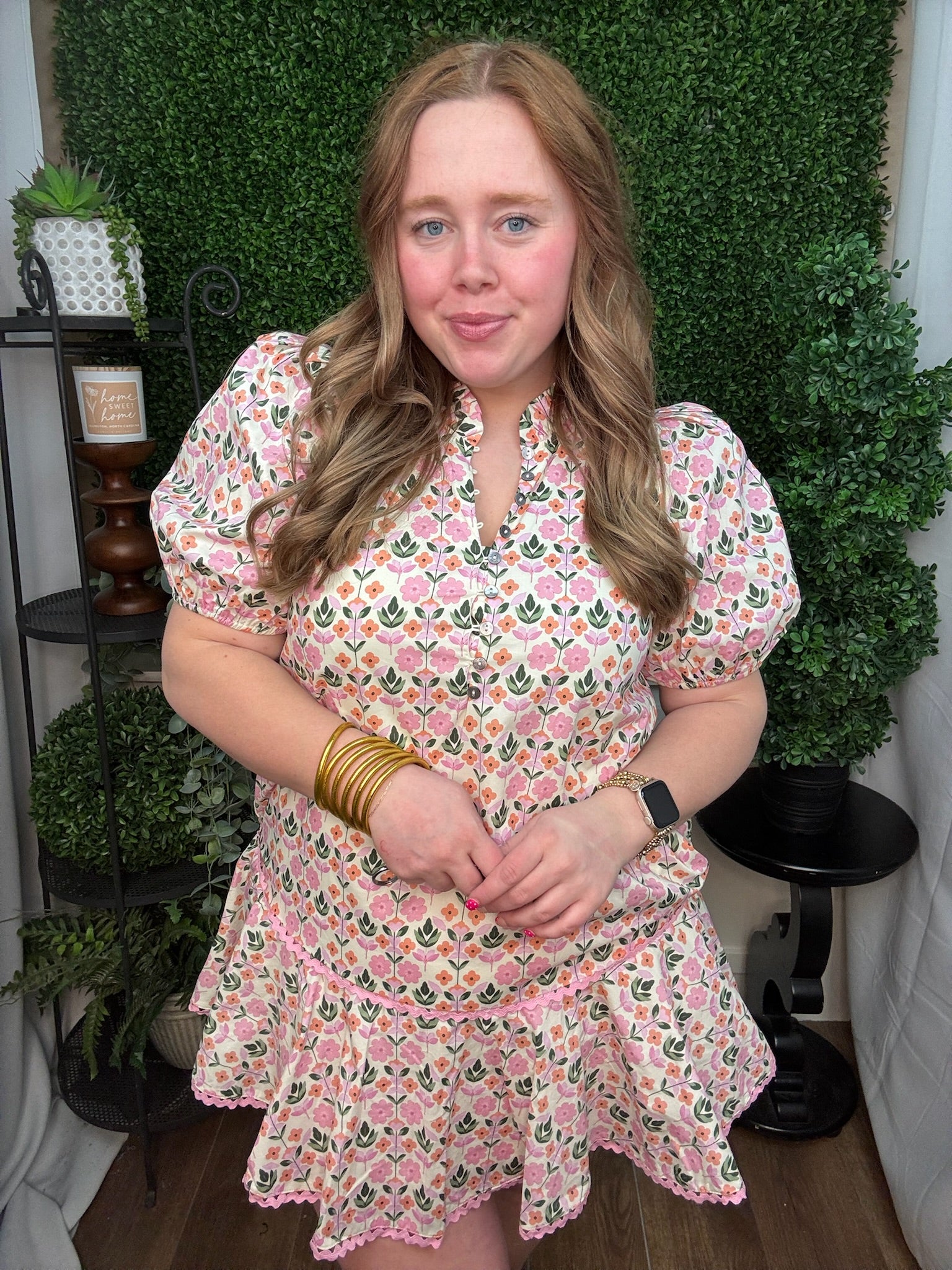 FLORAL PUFF SLEEVE DRESS