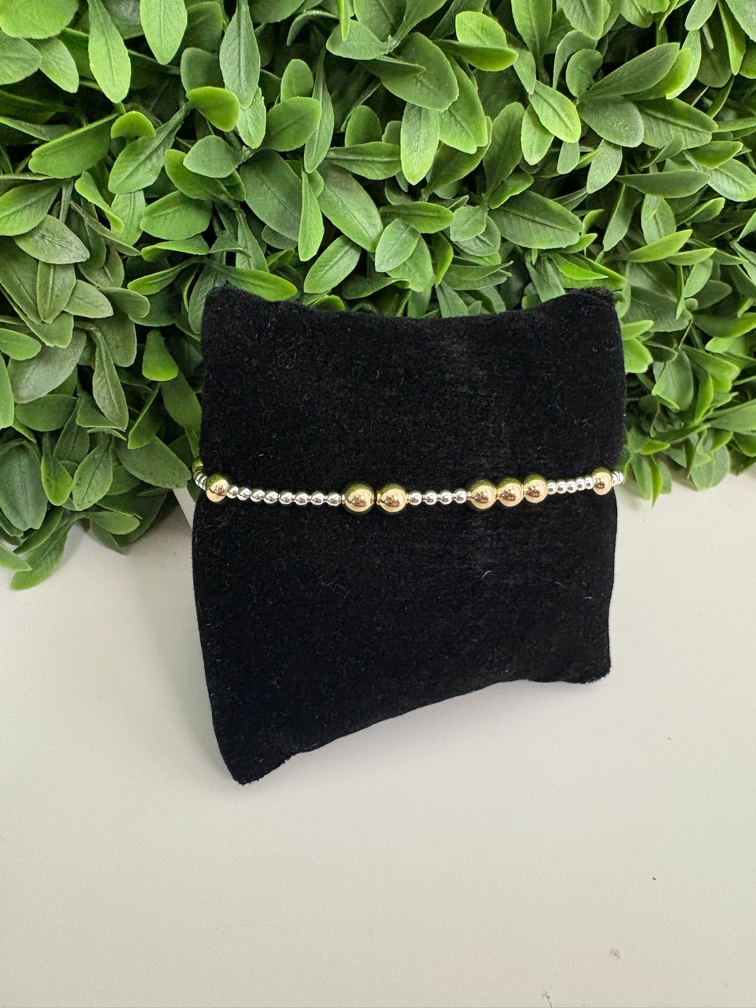 EXTENDS - HOPE UNWRITTEN 5MM BEAD BRACELET -MIXED METAL