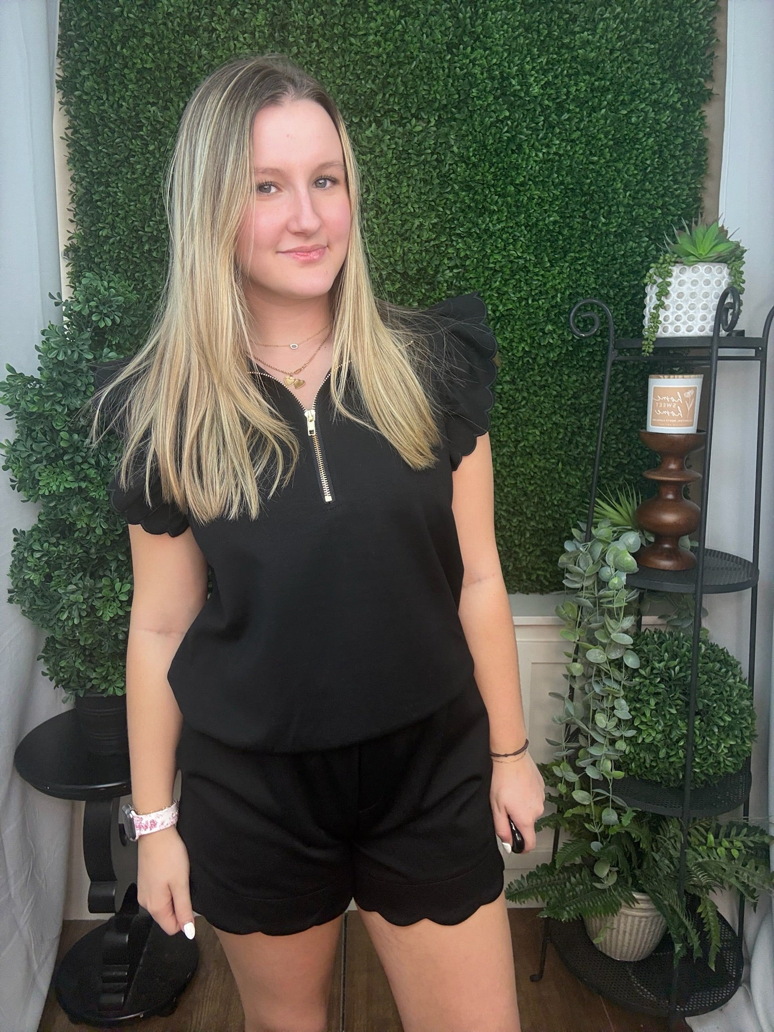 Flared High-Waist Shorts