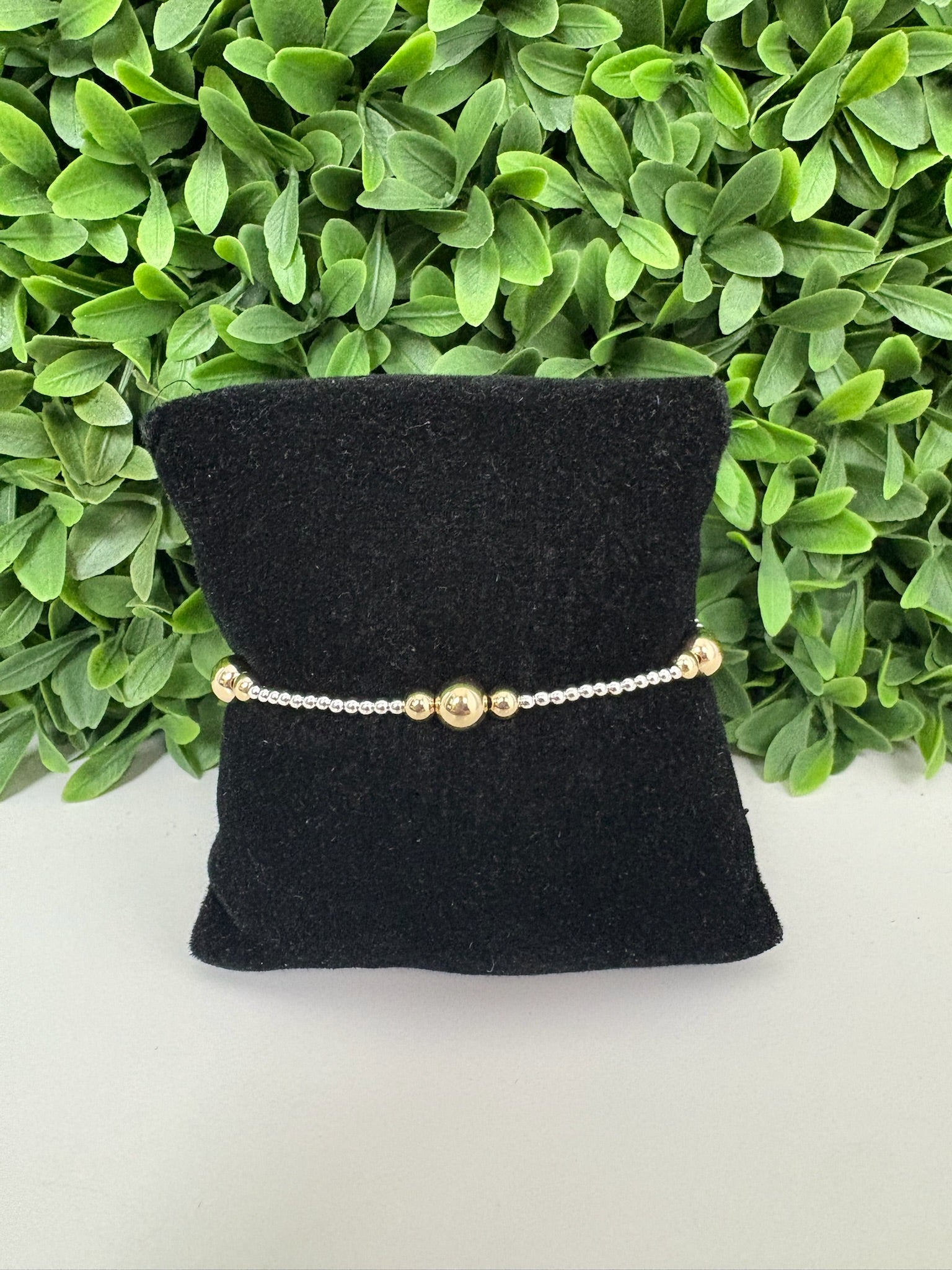 PURPOSE GOLD 6MM BEAD BRACELET - MIXED METAL