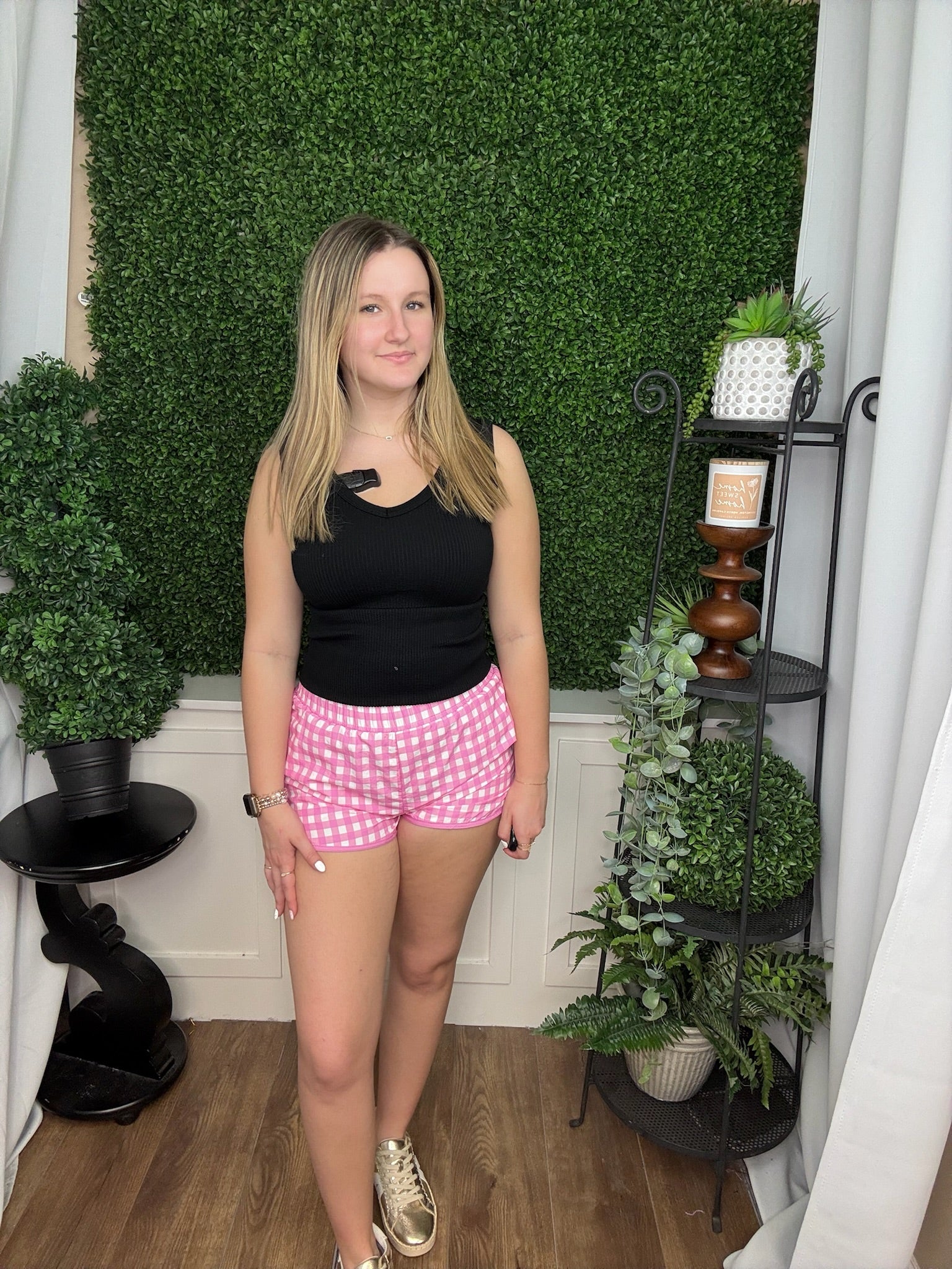 GO-GETTER SHORTS - PINK GINGHAM