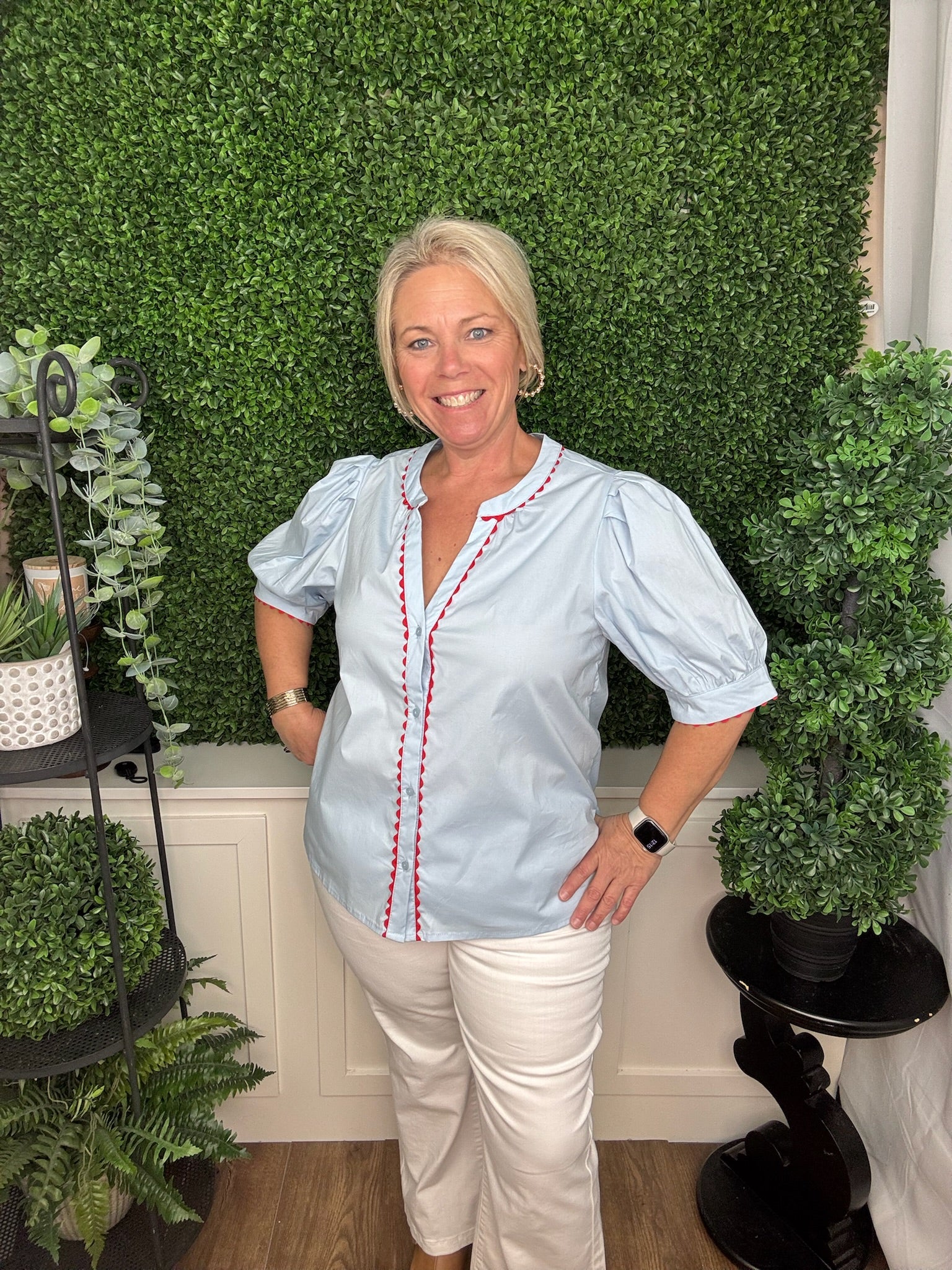 TOP ELAINE LIGHT BLUE