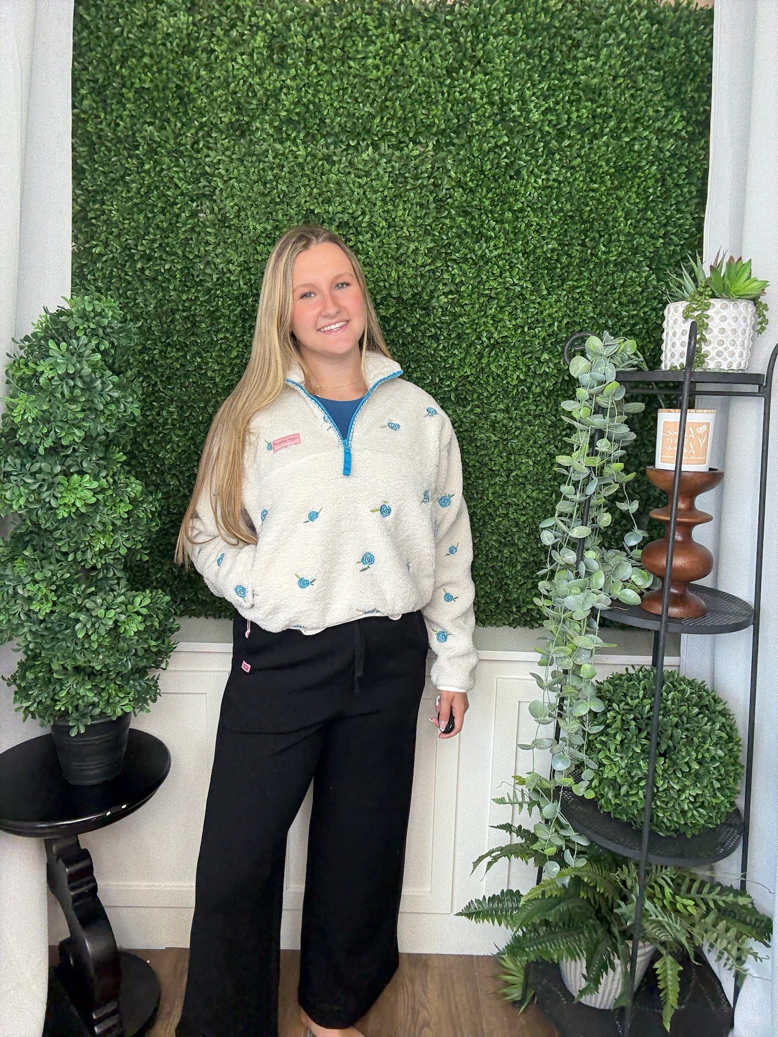 TAYLOR PULLOVER - BLUE FLORAL