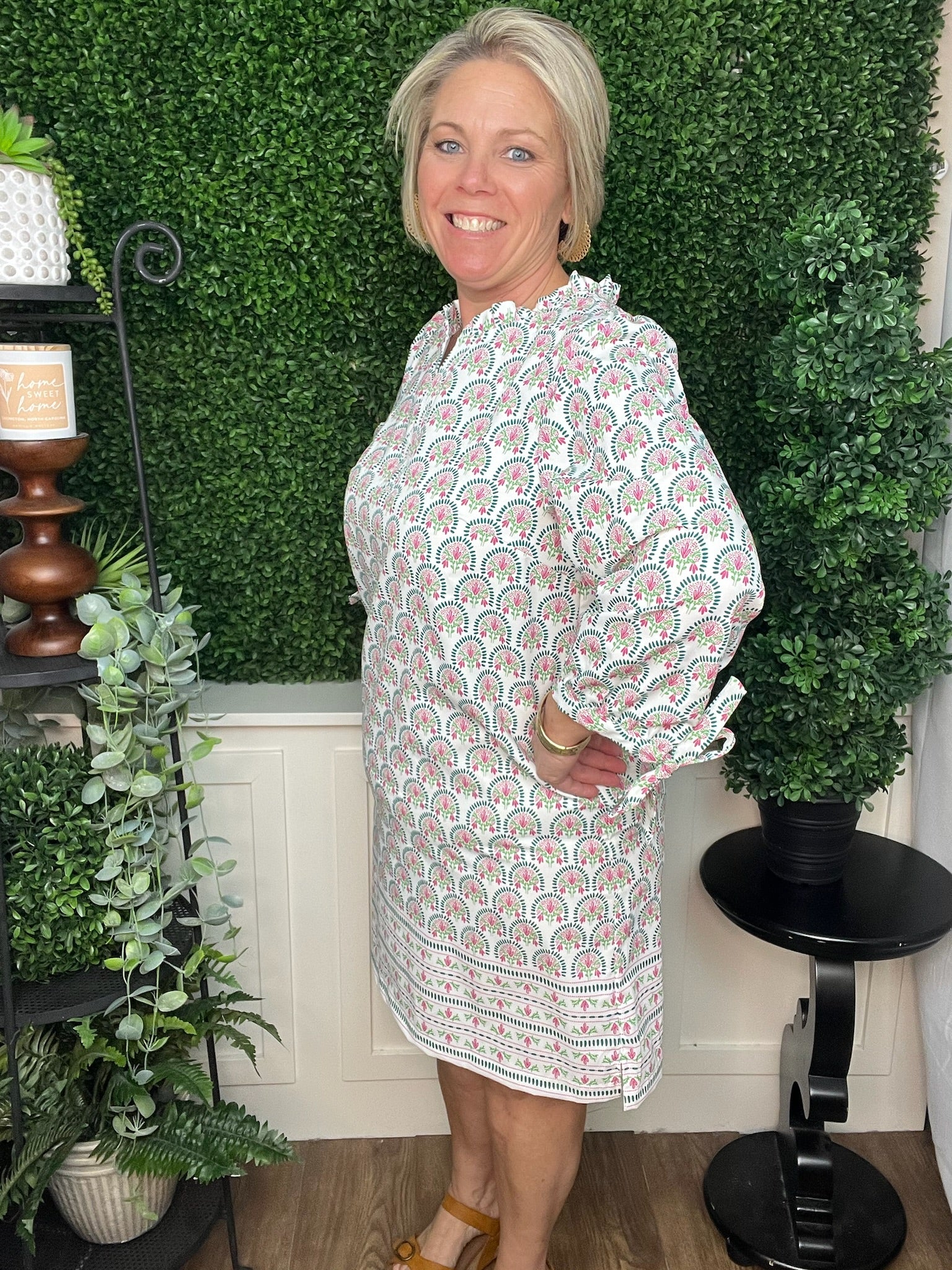 DRESS LAINEY SUNSHOWER FLORA WHITE