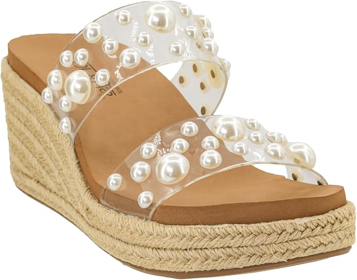 LOOK WHOS HERE - CLEAR WITH PEARLS