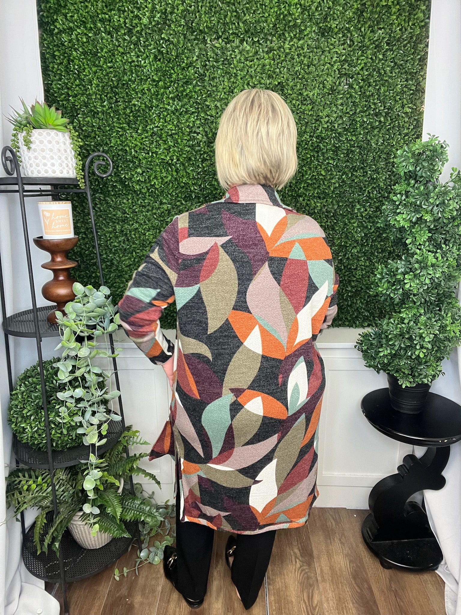 BAILEY OPEN FRONT COAT - RUST