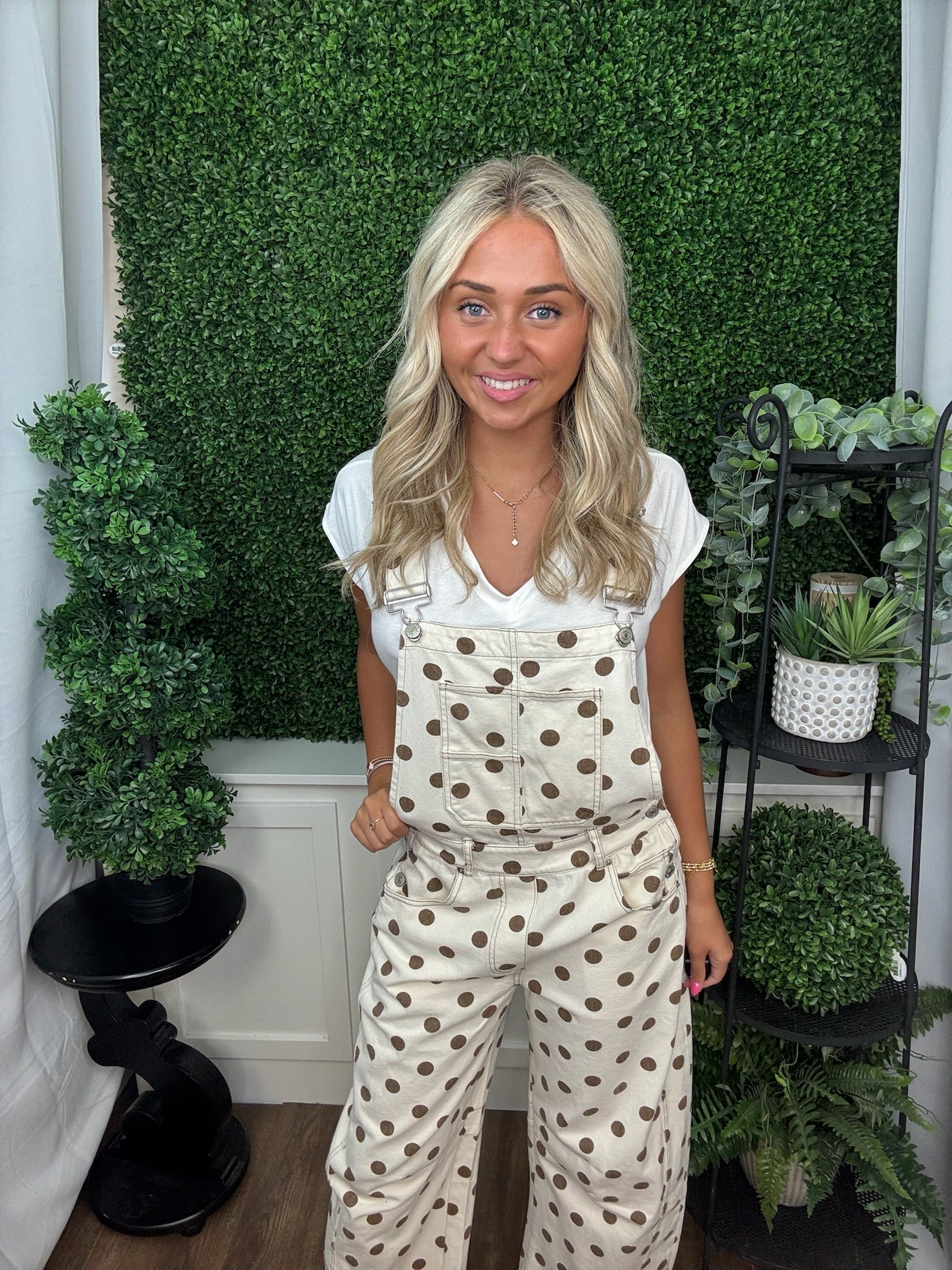 Polka Dot Overall Jumpsuit