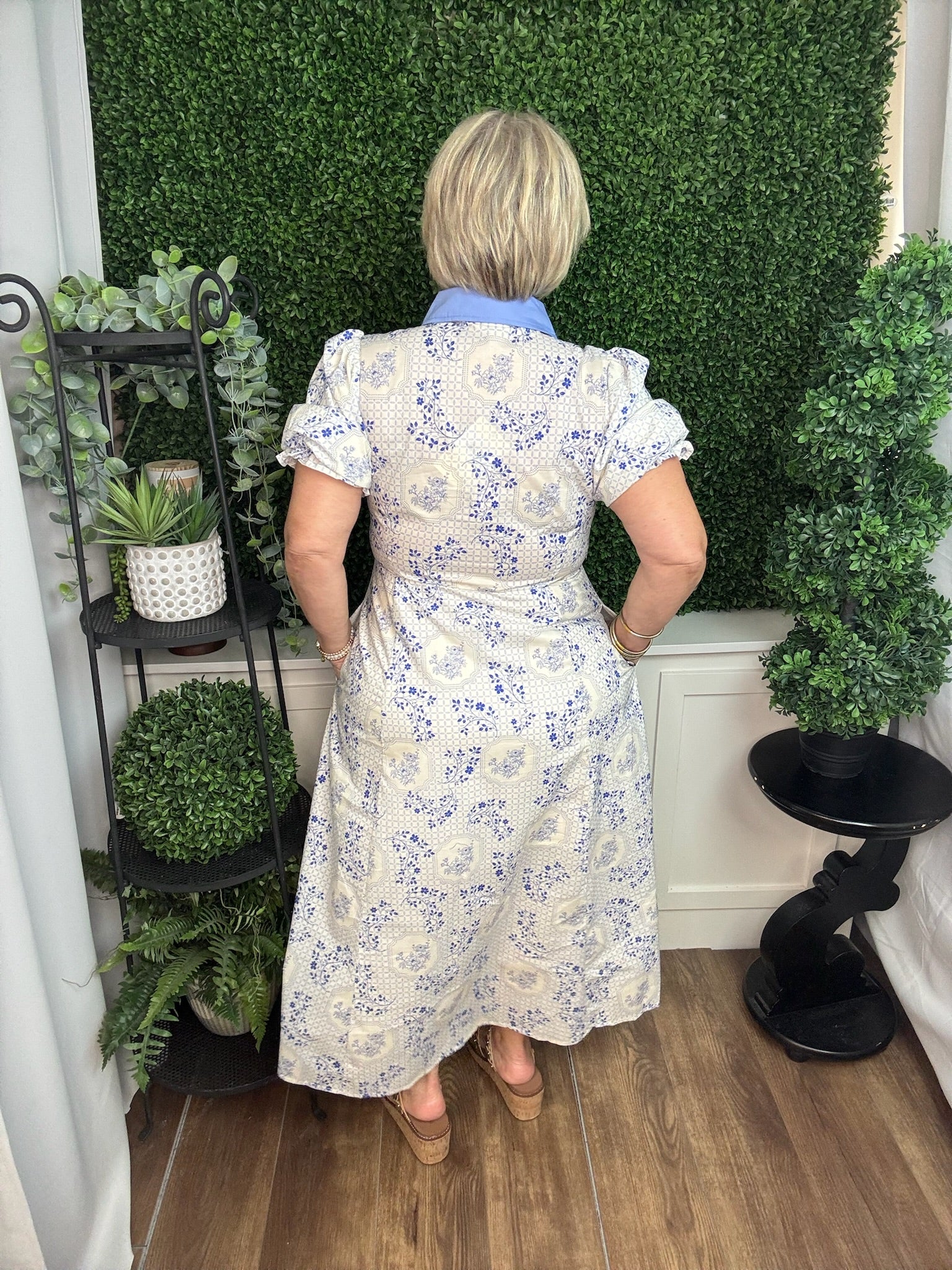 Willow Garden Button-Front Midi