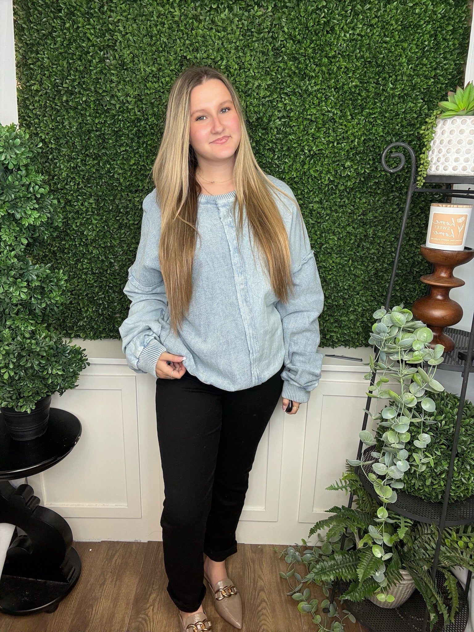 LEONA PULLOVER - DENIM