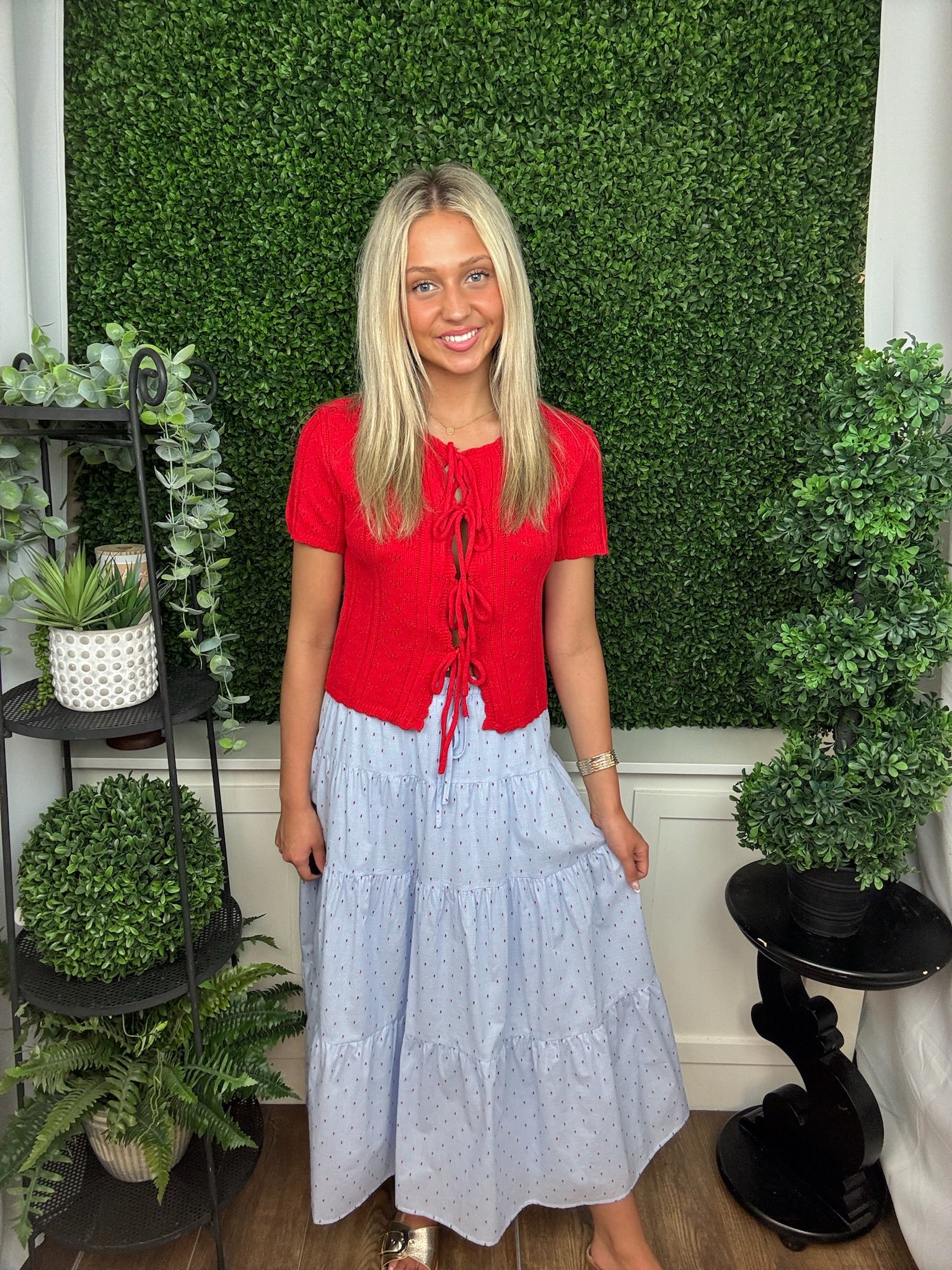 FLOWY MAXI SKIRT - BLUE MULTI