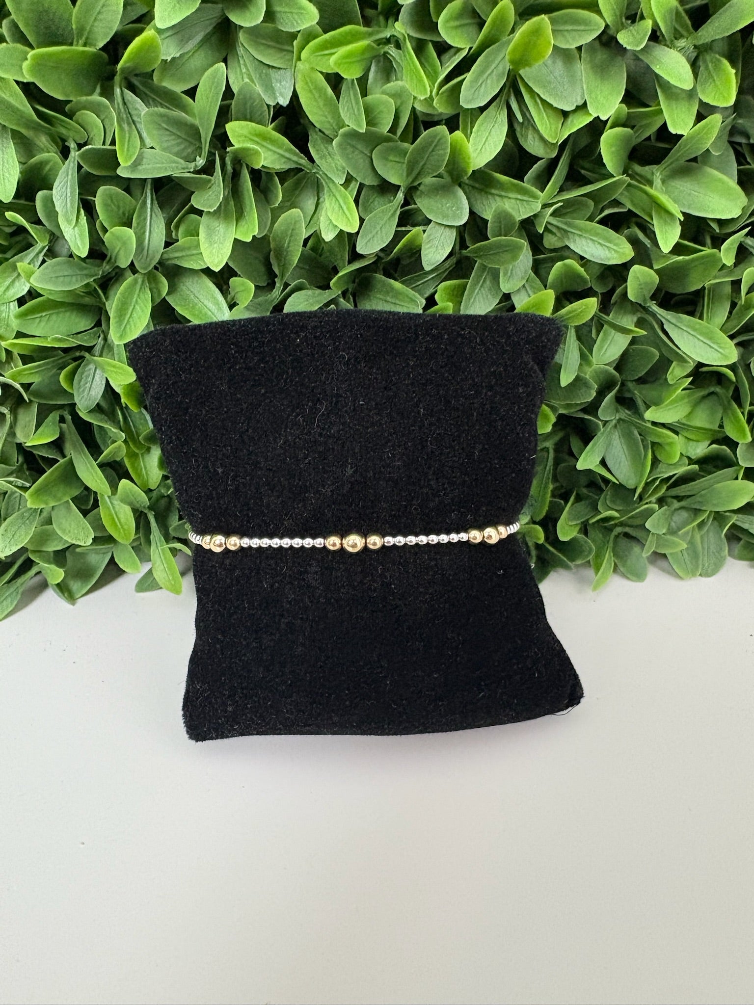 PURPOSE GOLD 4MM BEAD BRACELET - MIXED METAL