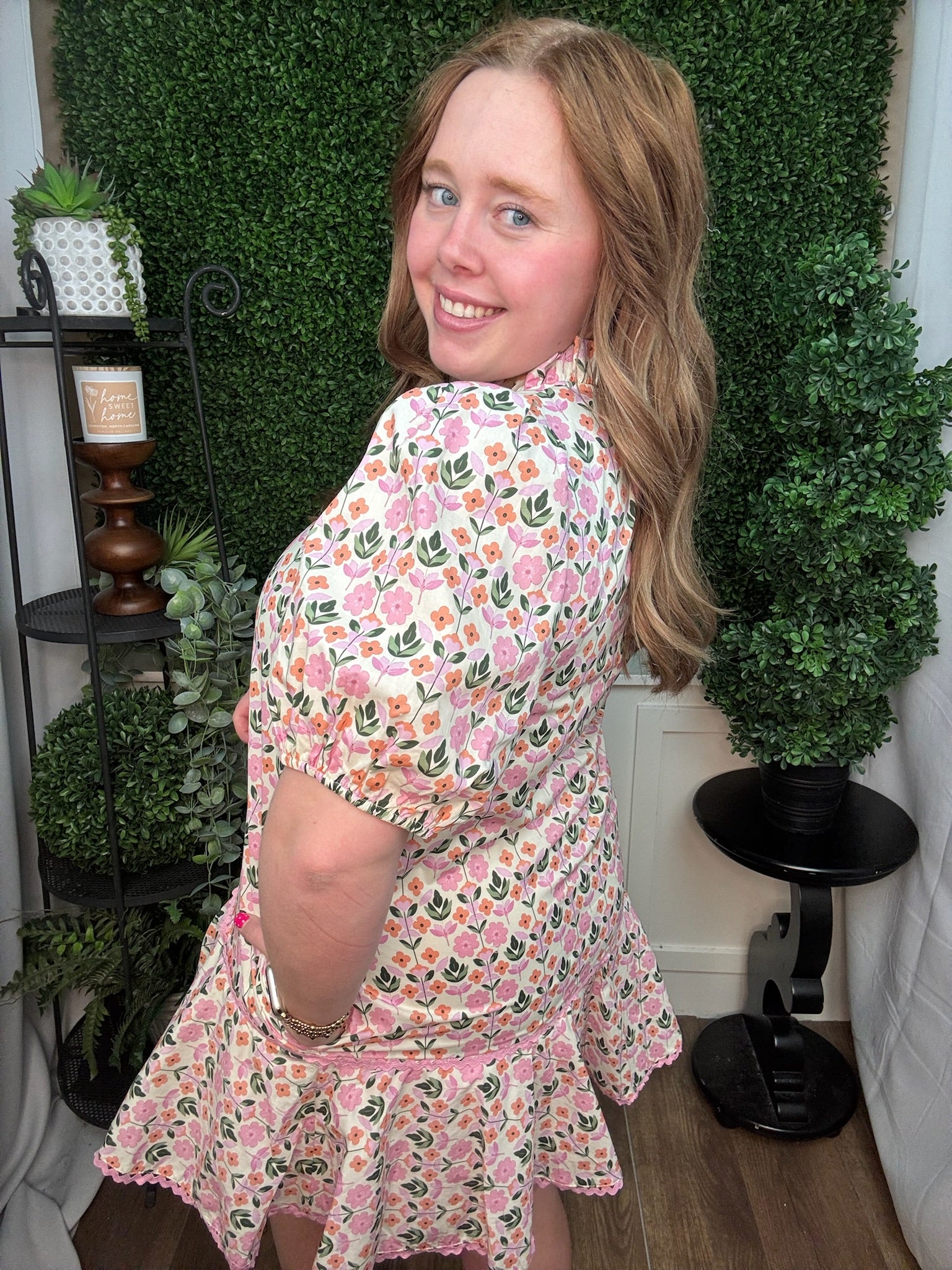 FLORAL PUFF SLEEVE DRESS