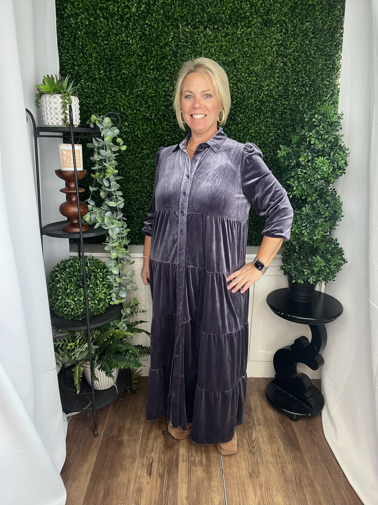 ROMANCE IMAGINED VELOUR DRESS - MULBERRY