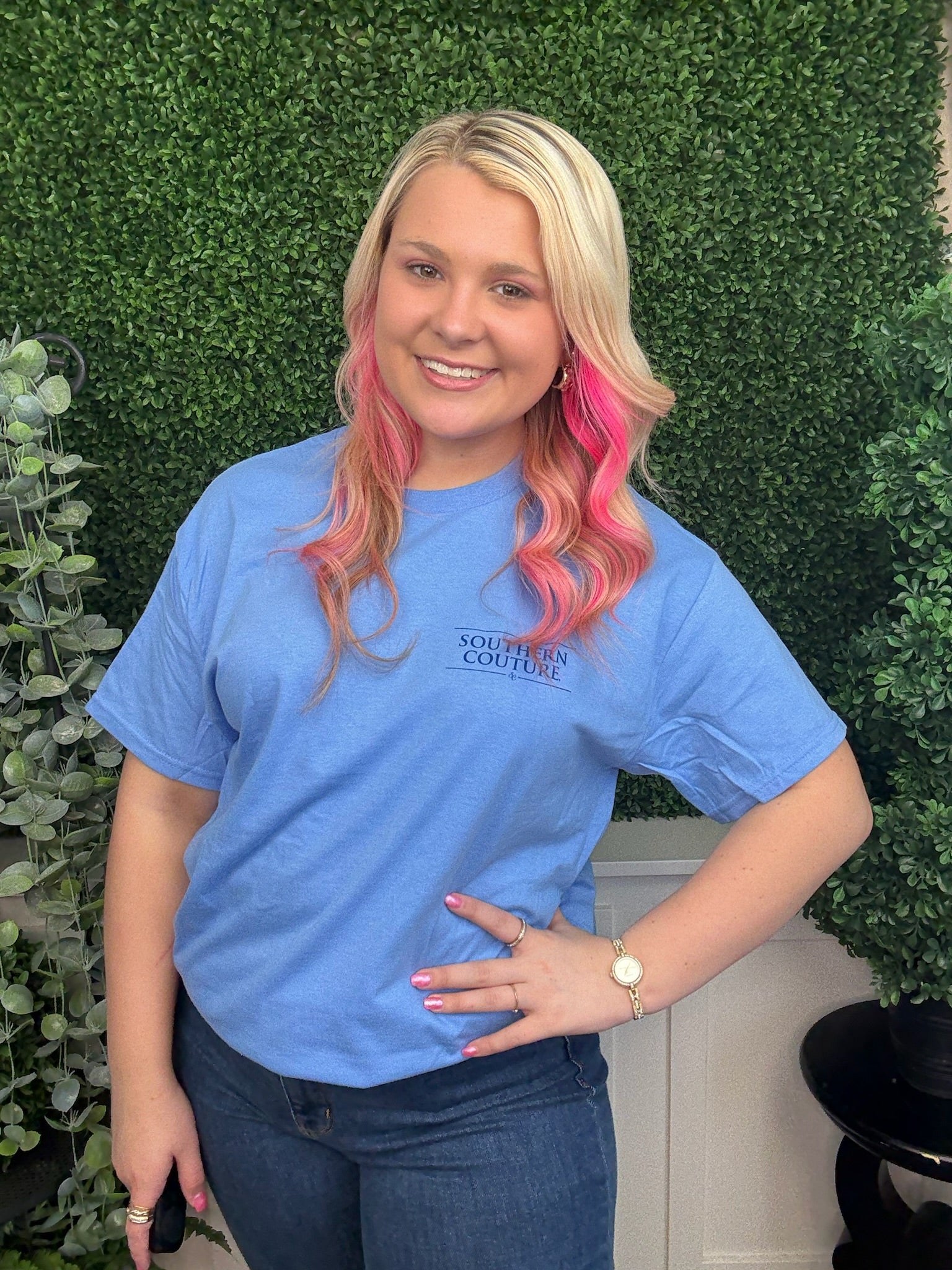 GIRLS JUST WANNA HAVE FUNDS SS - CAROLINA BLUE