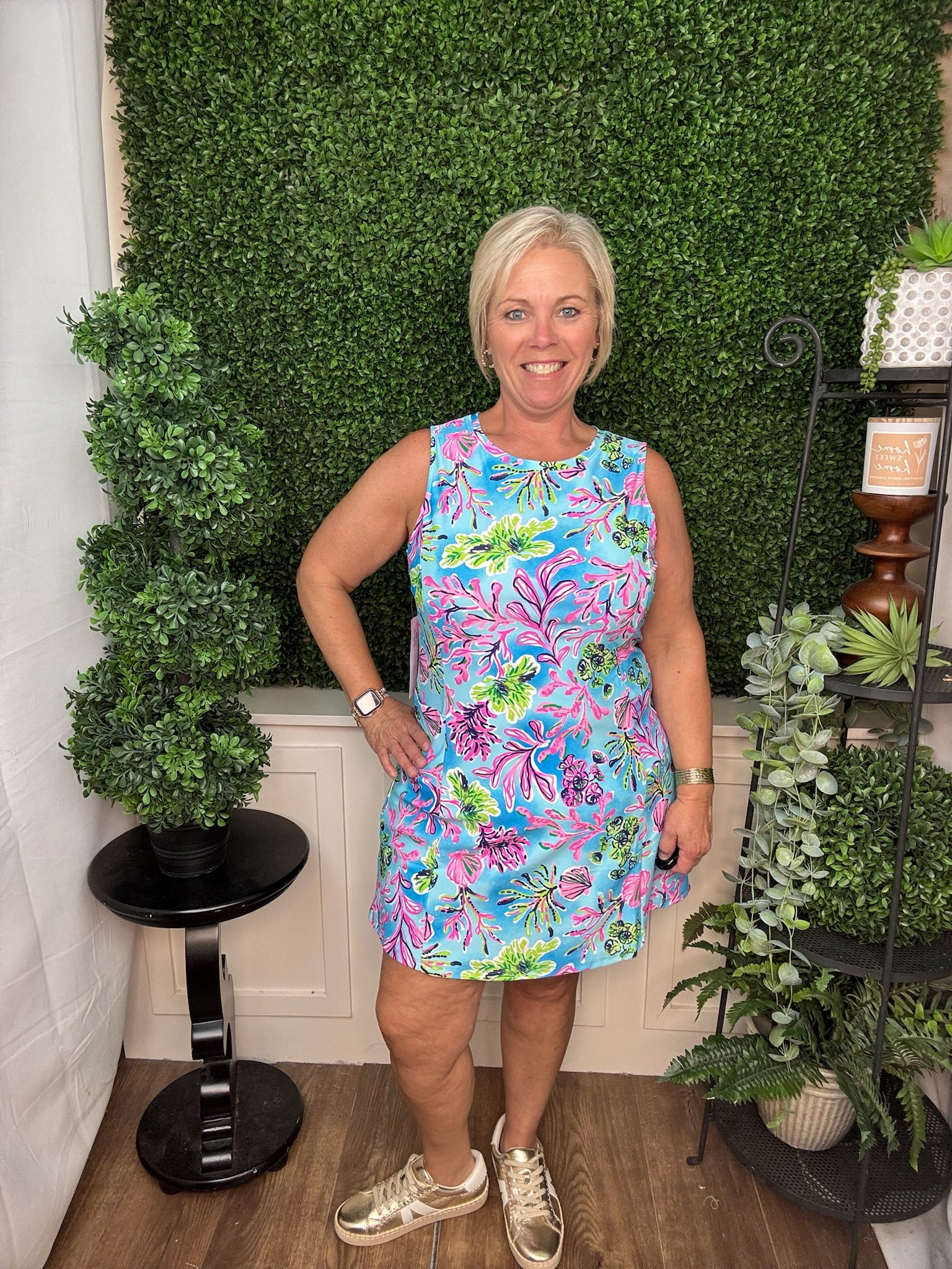 TRACEY DRESS WITH UNDER SHORTS - SKY