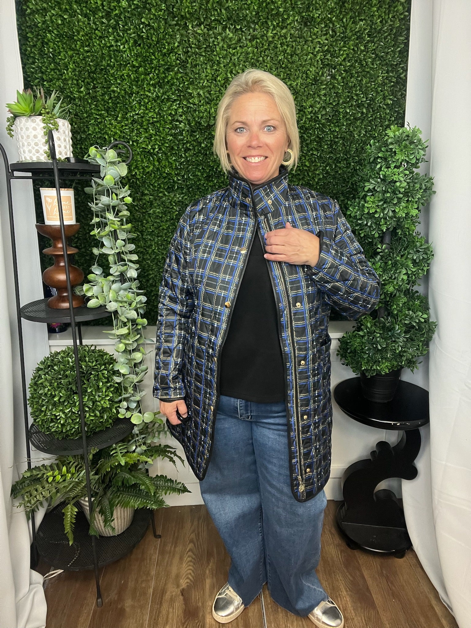 MIDI BUTTON JACKET - BLACK