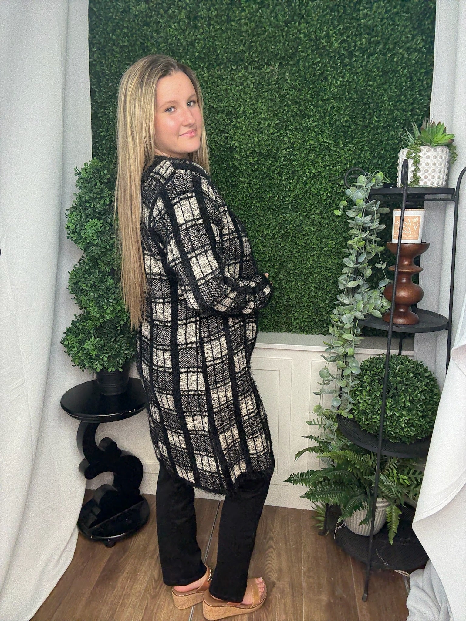 ELIANA MOHAIR BRUSHED OPEN CARDIGAN