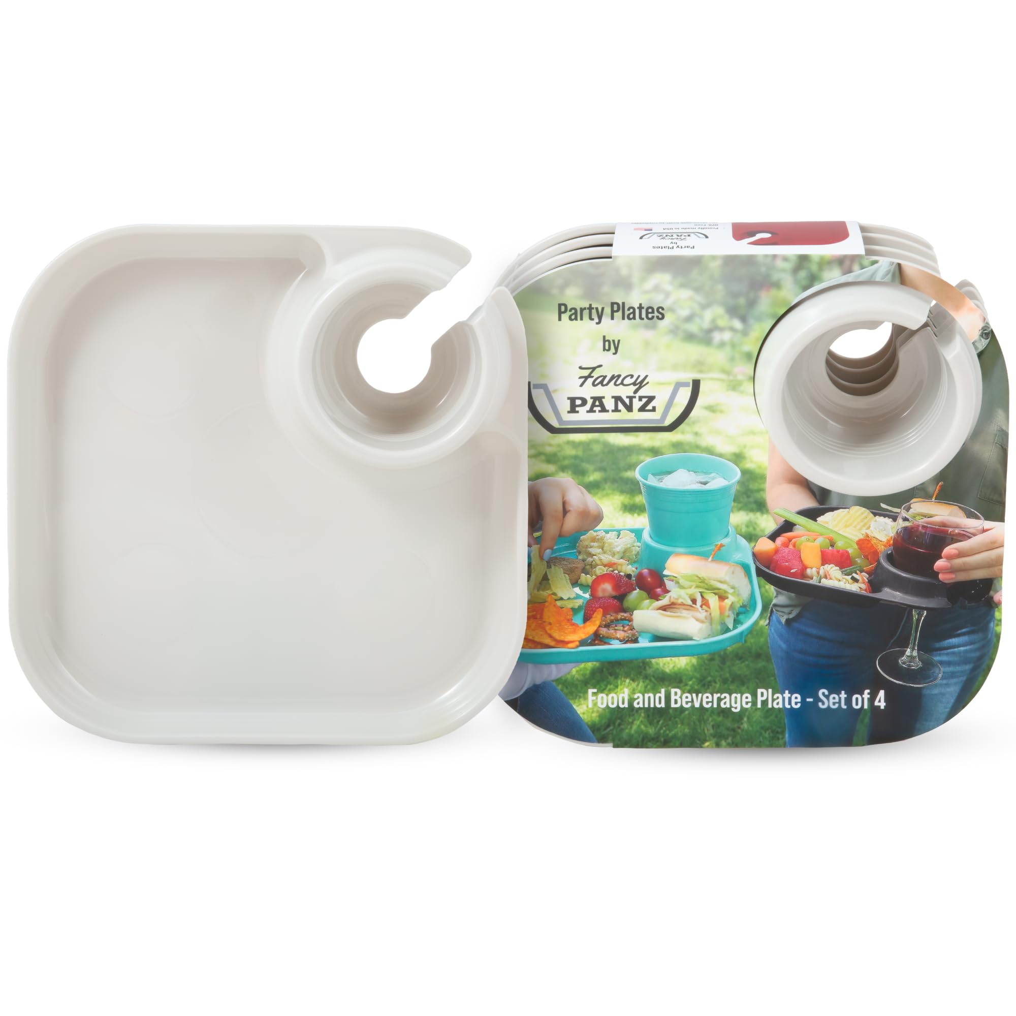 FANCY PLATES - PACK OF 4 - WHITE