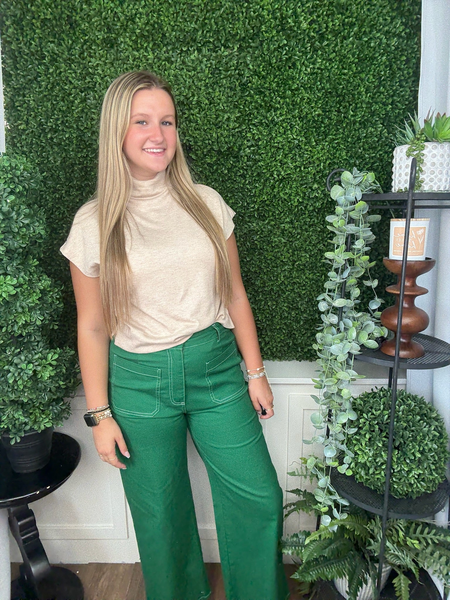 SOLID KNIT MOCK NECK PULLOVER TOP