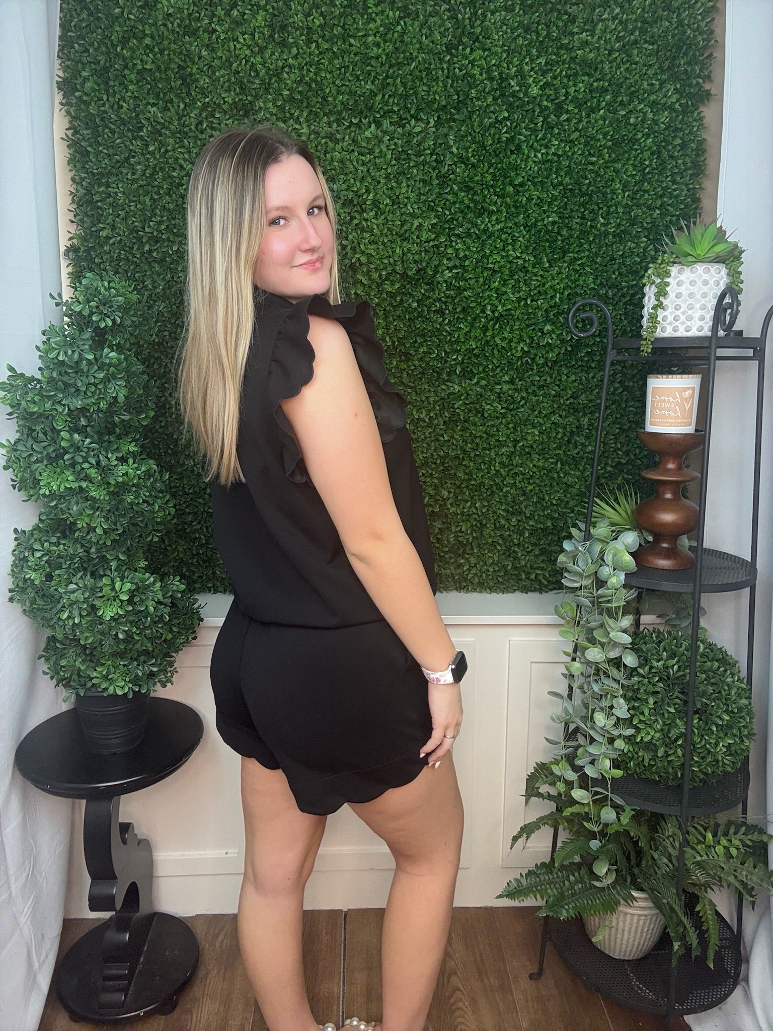 Flared High-Waist Shorts