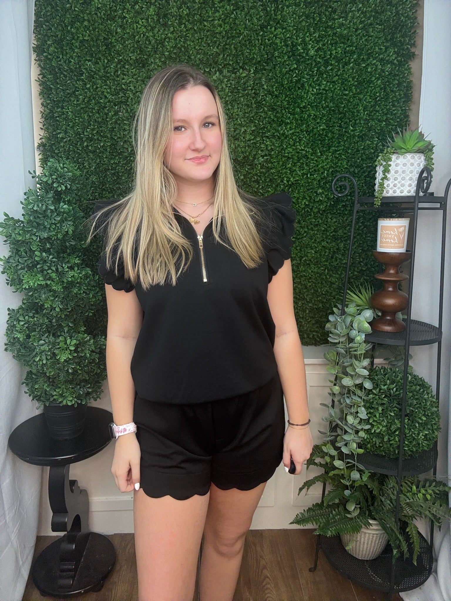 Flared High-Waist Shorts