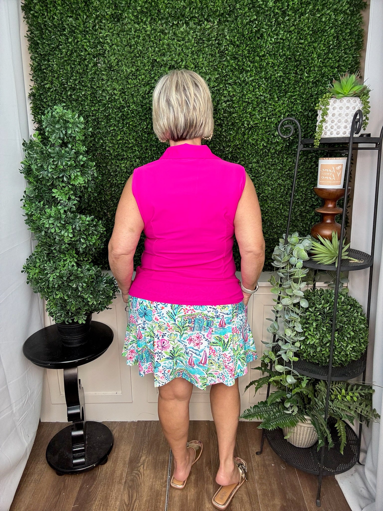 ELOWYN SUBTLE PLEATED SKORT - WHITE