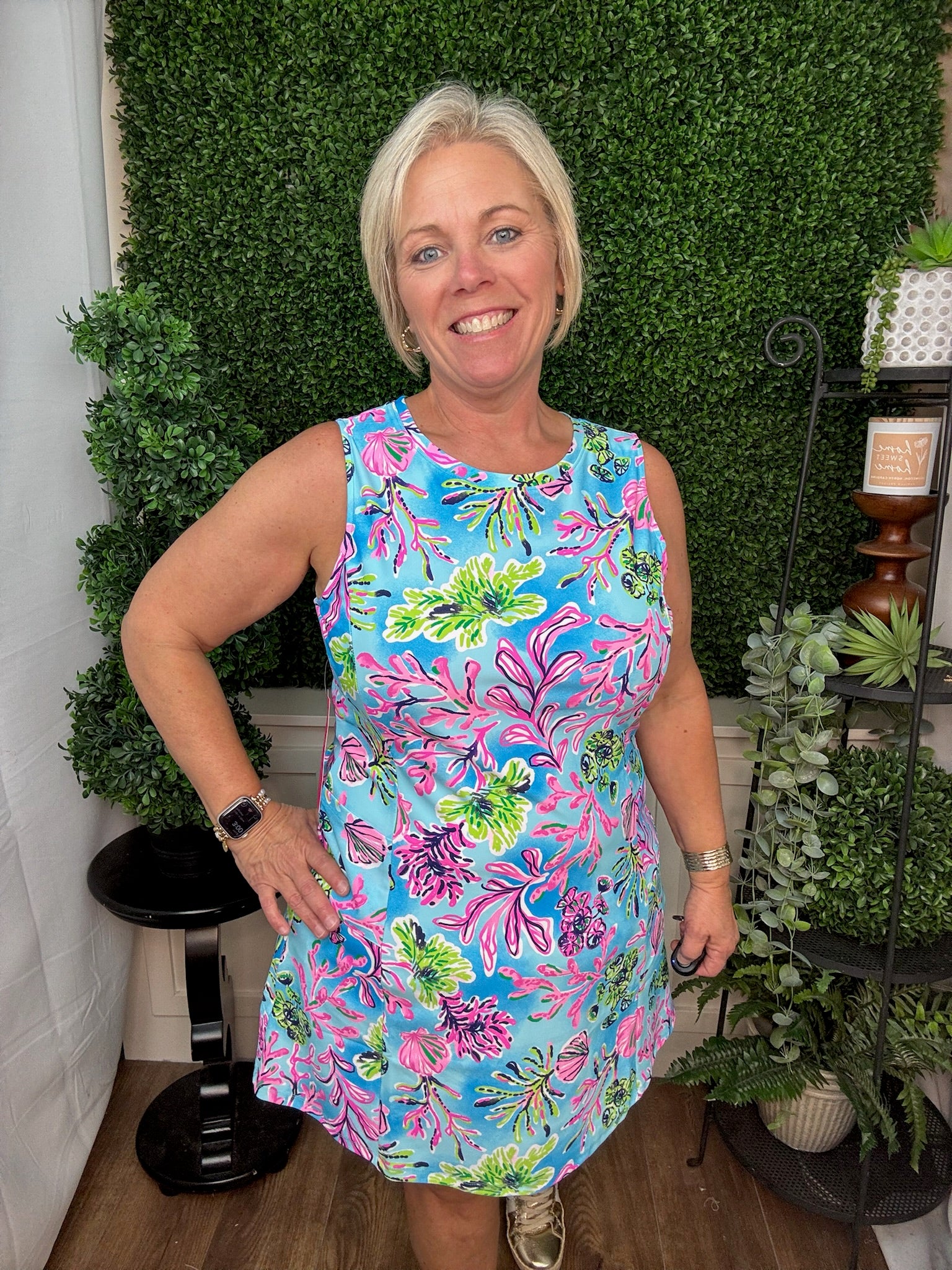 TRACEY DRESS WITH UNDER SHORTS - SKY