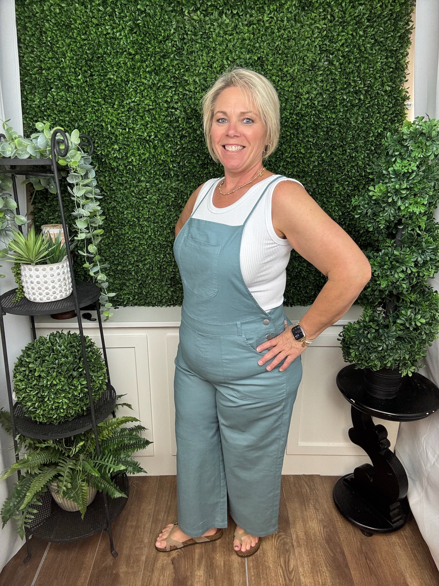 SPAGHETTI STRAP CRISS CROSS BACK JUMPER LIGHT NAVY