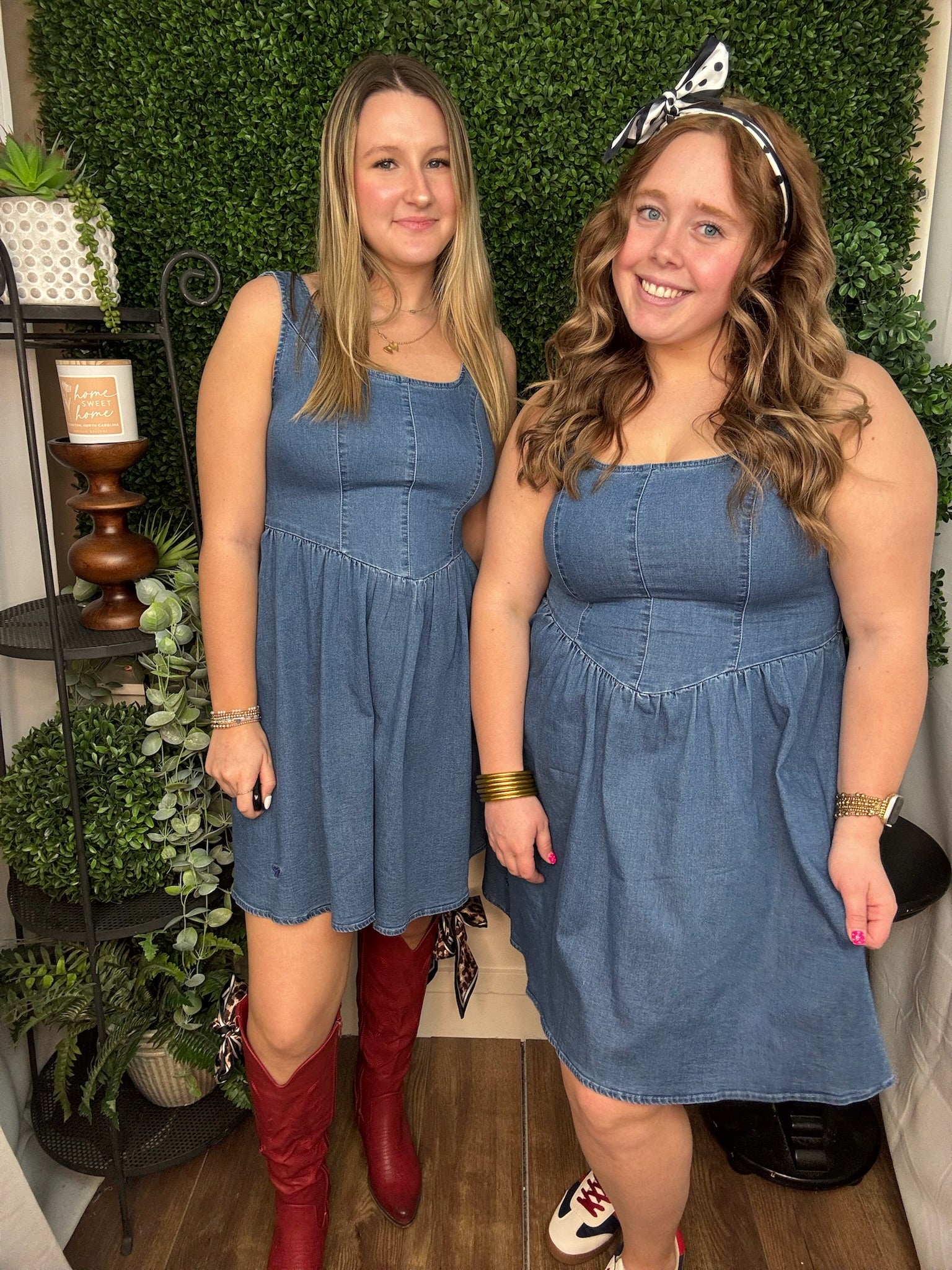 BABYBLUE BOW DRESS - DENIM