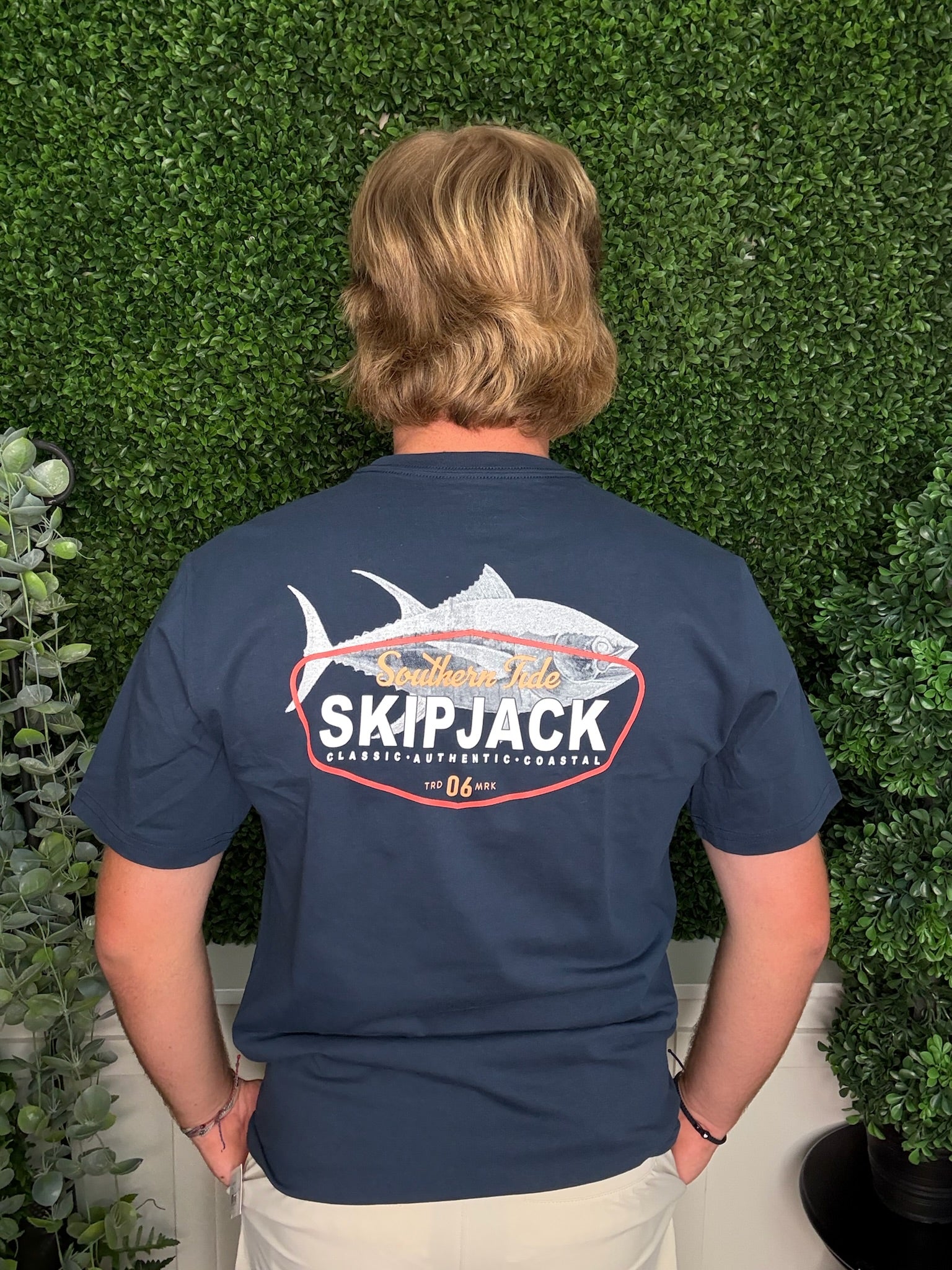 SS VINTAGE BADGE TEE - NAVY