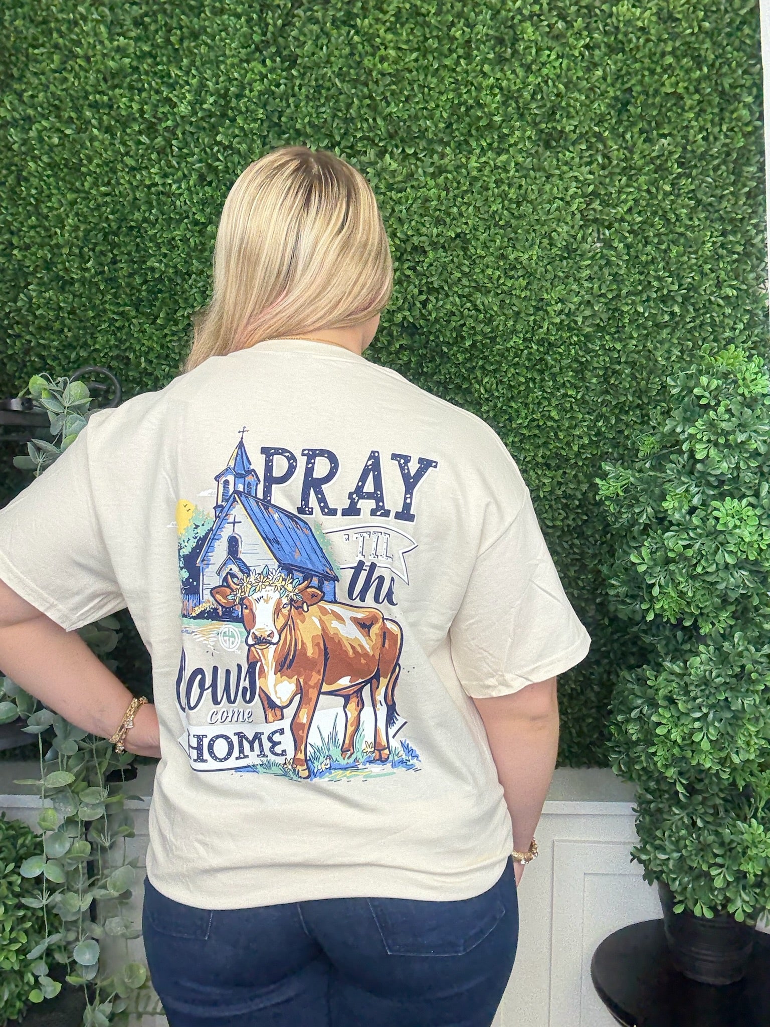 PRAY COW HOME SS - NATURAL