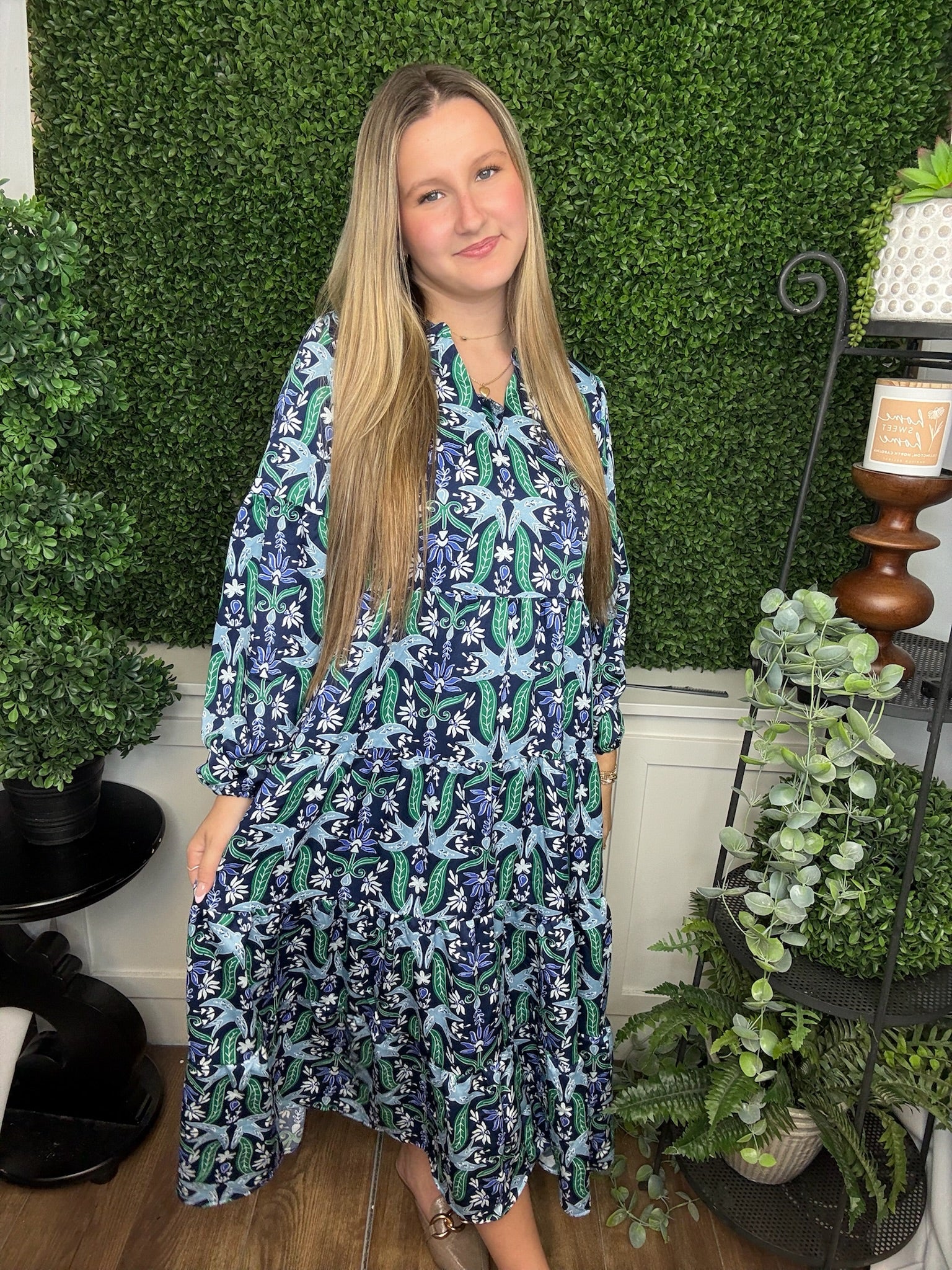 CHRISTINA DRESS GOSSAMER WINGS - NAVY