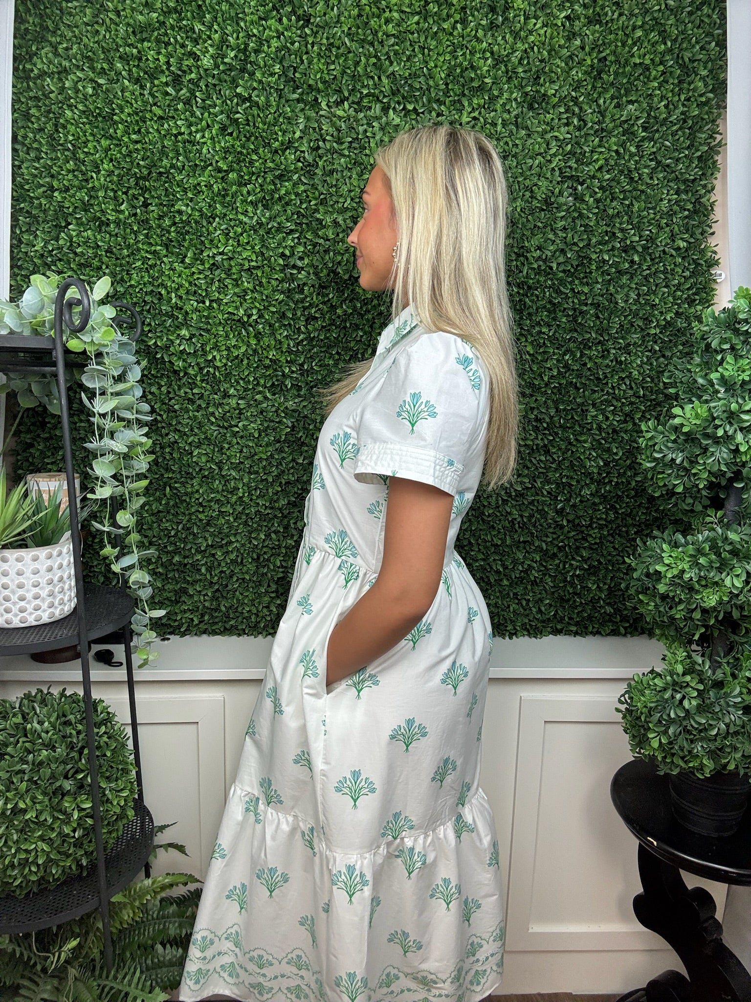 DRESS JEMA BELL BLOOMS BLUE