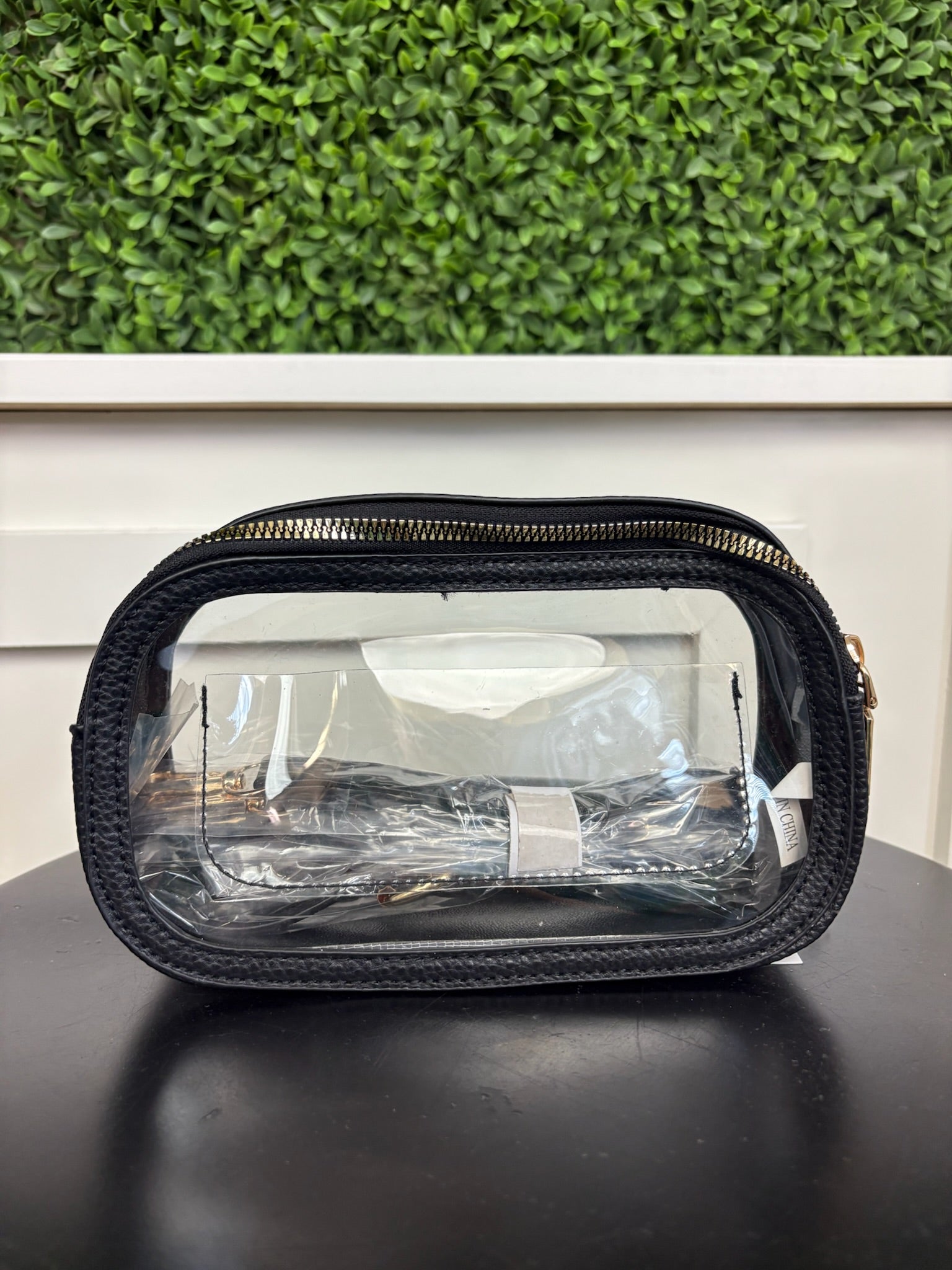 DOUBLE ZIP CLEAR CROSSBODY