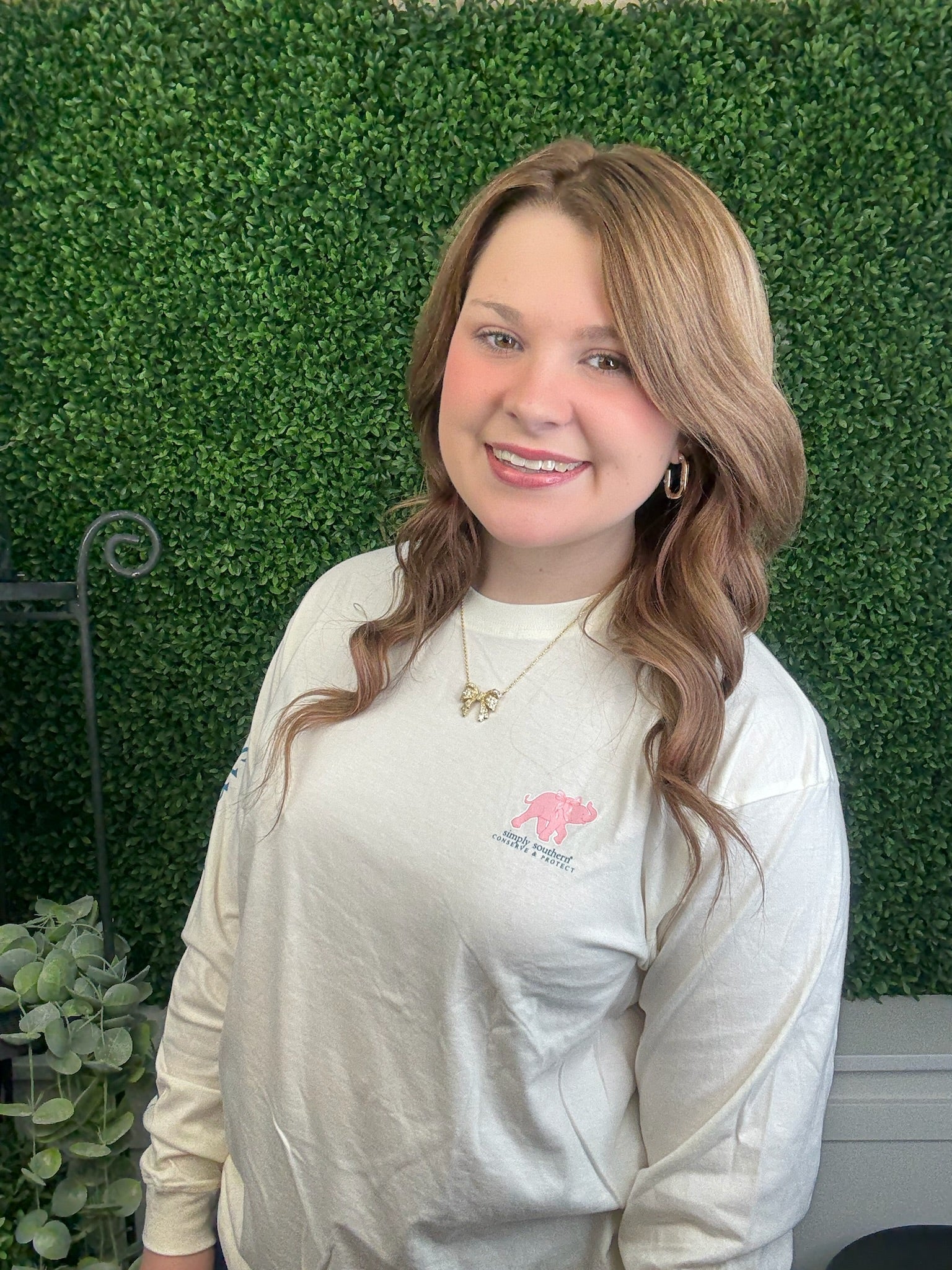 TRACK - QUILTED PATTERN ELEPHANT LS - LINEN