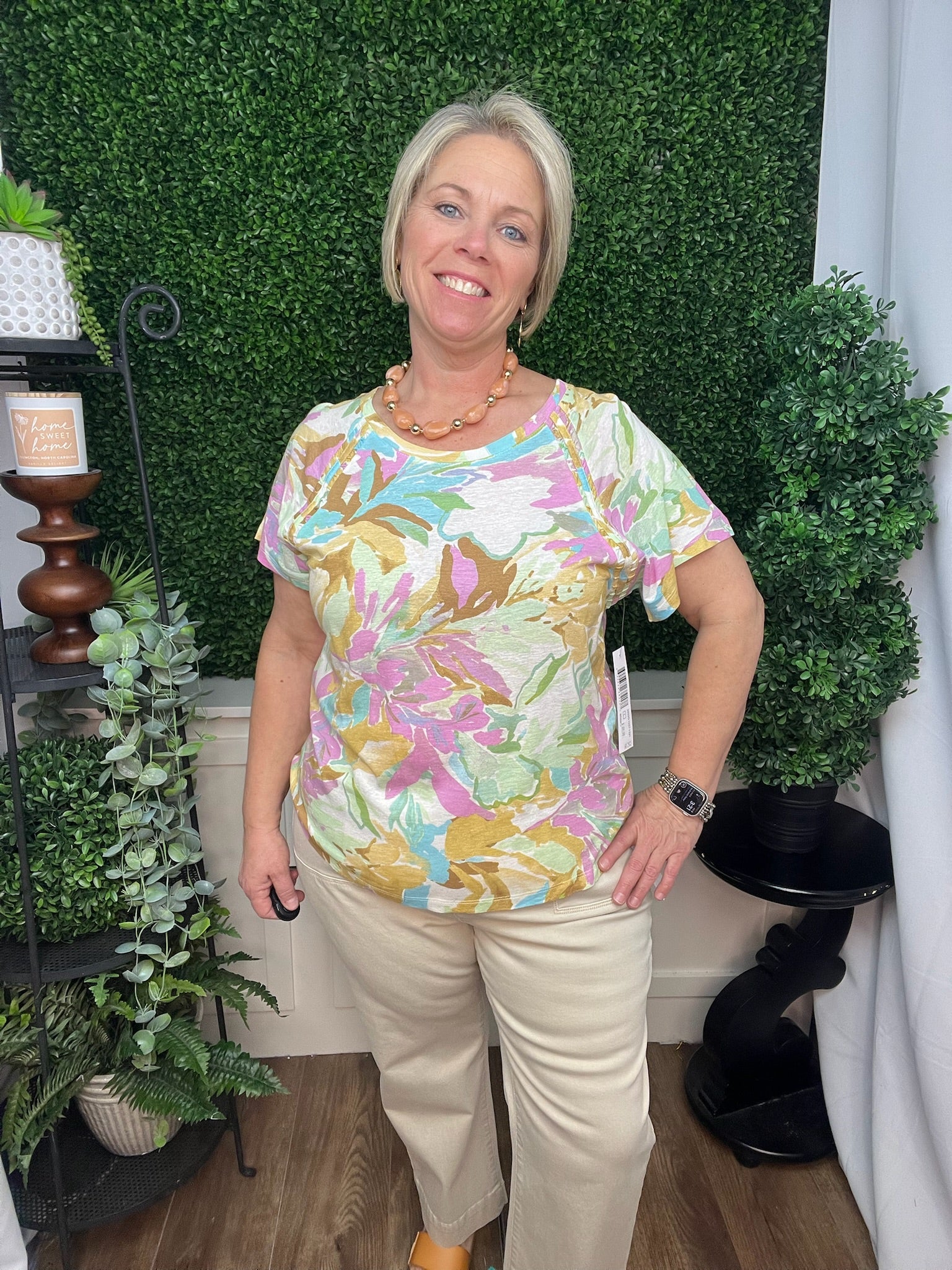 5 POCKET PULL ON KICK FLARE CAPRI - CANVAS