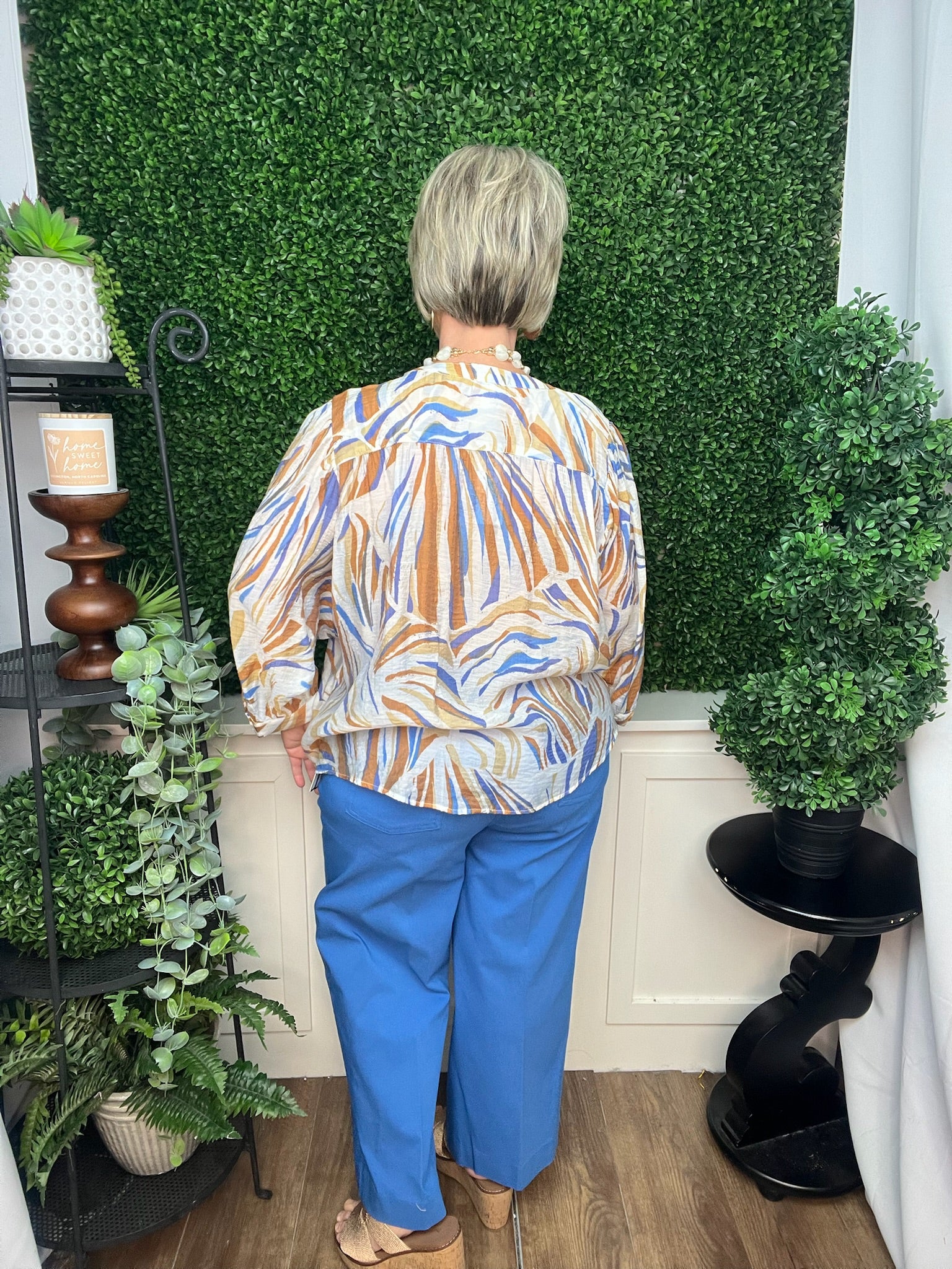 DOLMAN SLEEVE WIDE BLOUSE - MARINA