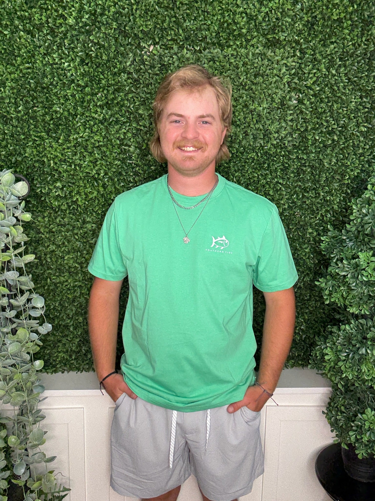 SS WINDOW PANE SKIPJACK TEE - JADE GREEN