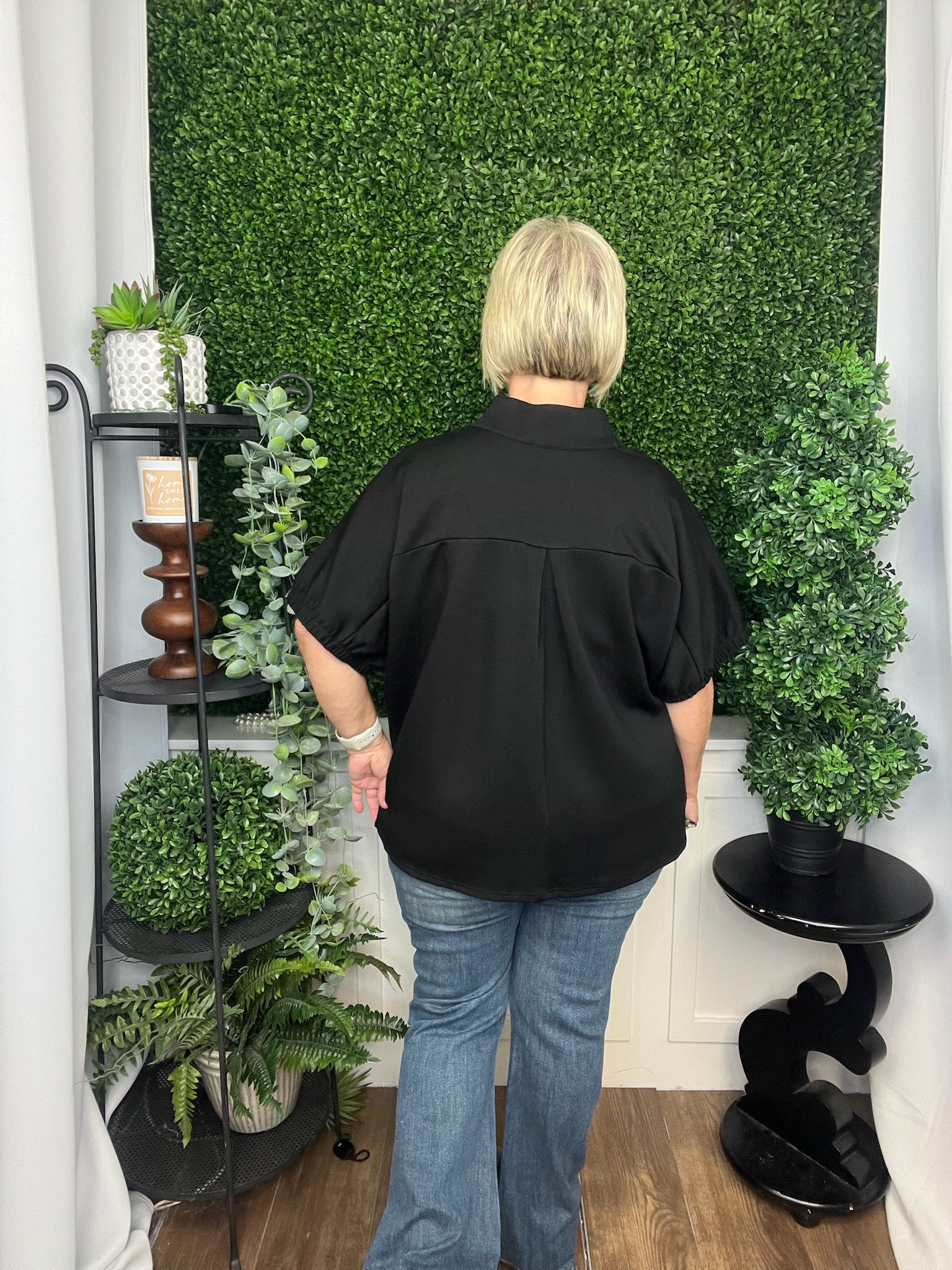 SOLID SS VNECK COLLAR BAND TOP