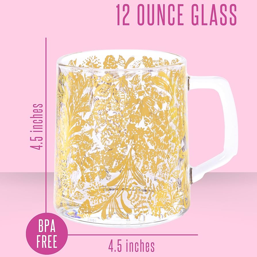 GLASS MUG - GOLD CALYPSO COAST
