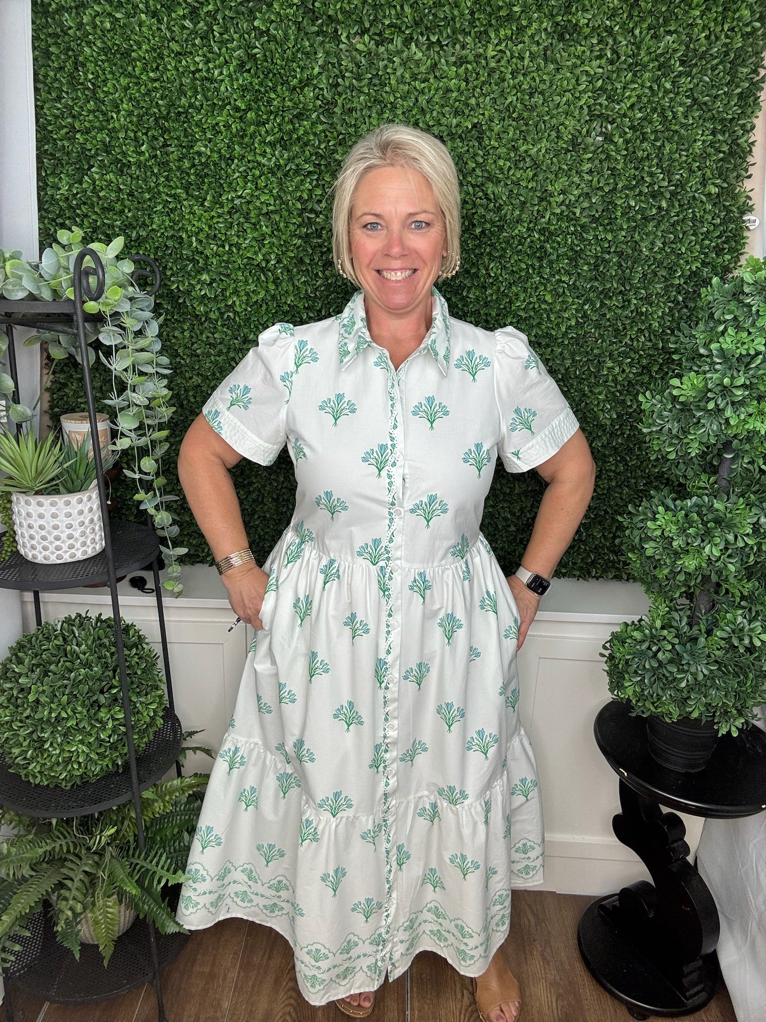 DRESS JEMA BELL BLOOMS BLUE