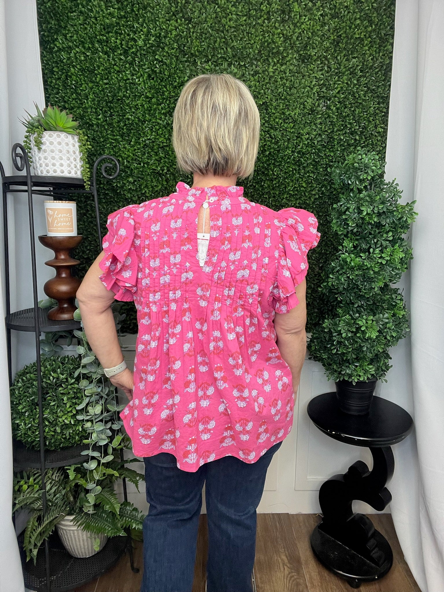 PINK DOLLY FLUTTER TOP