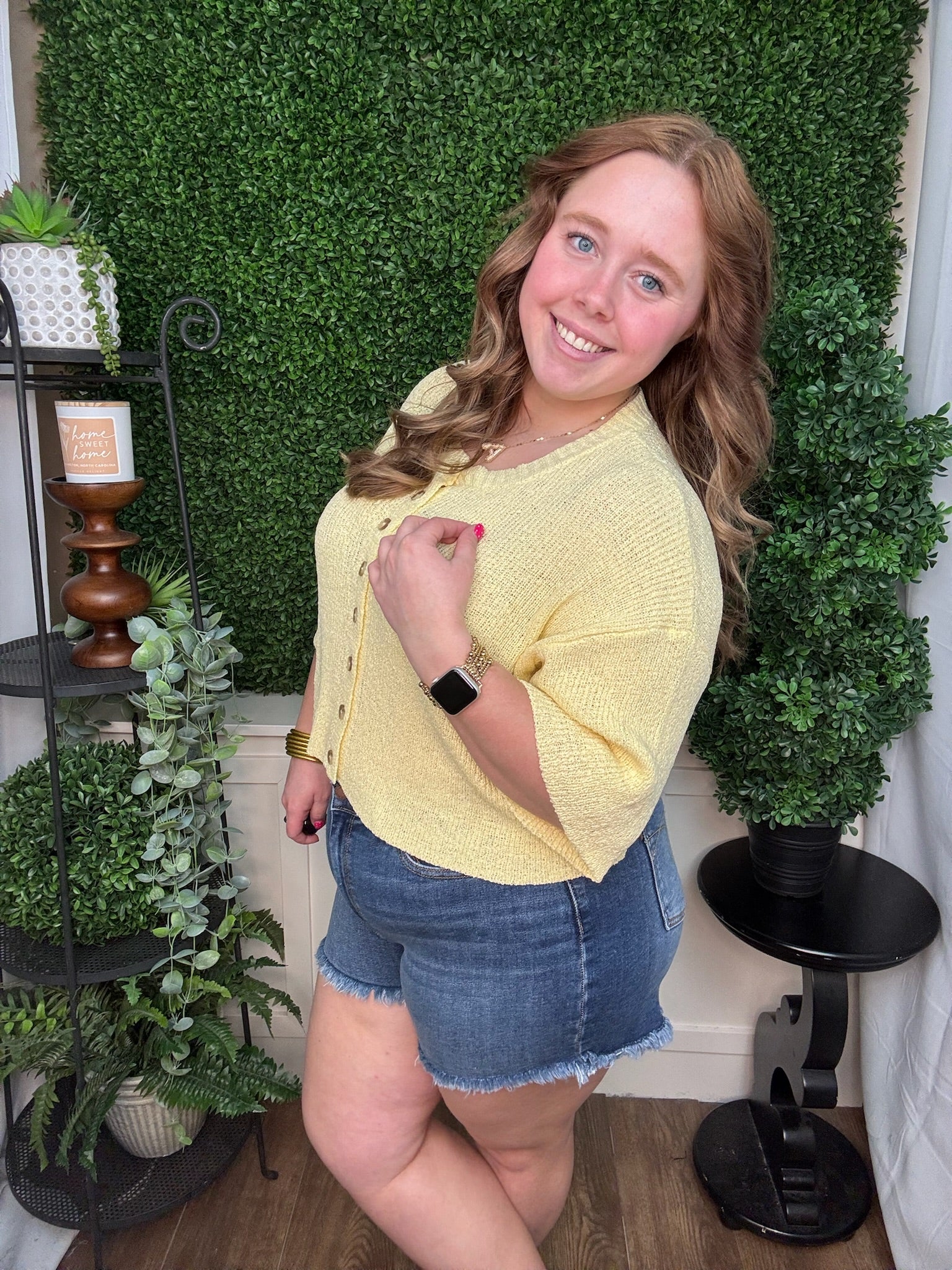 Button Front Knit Cardigan