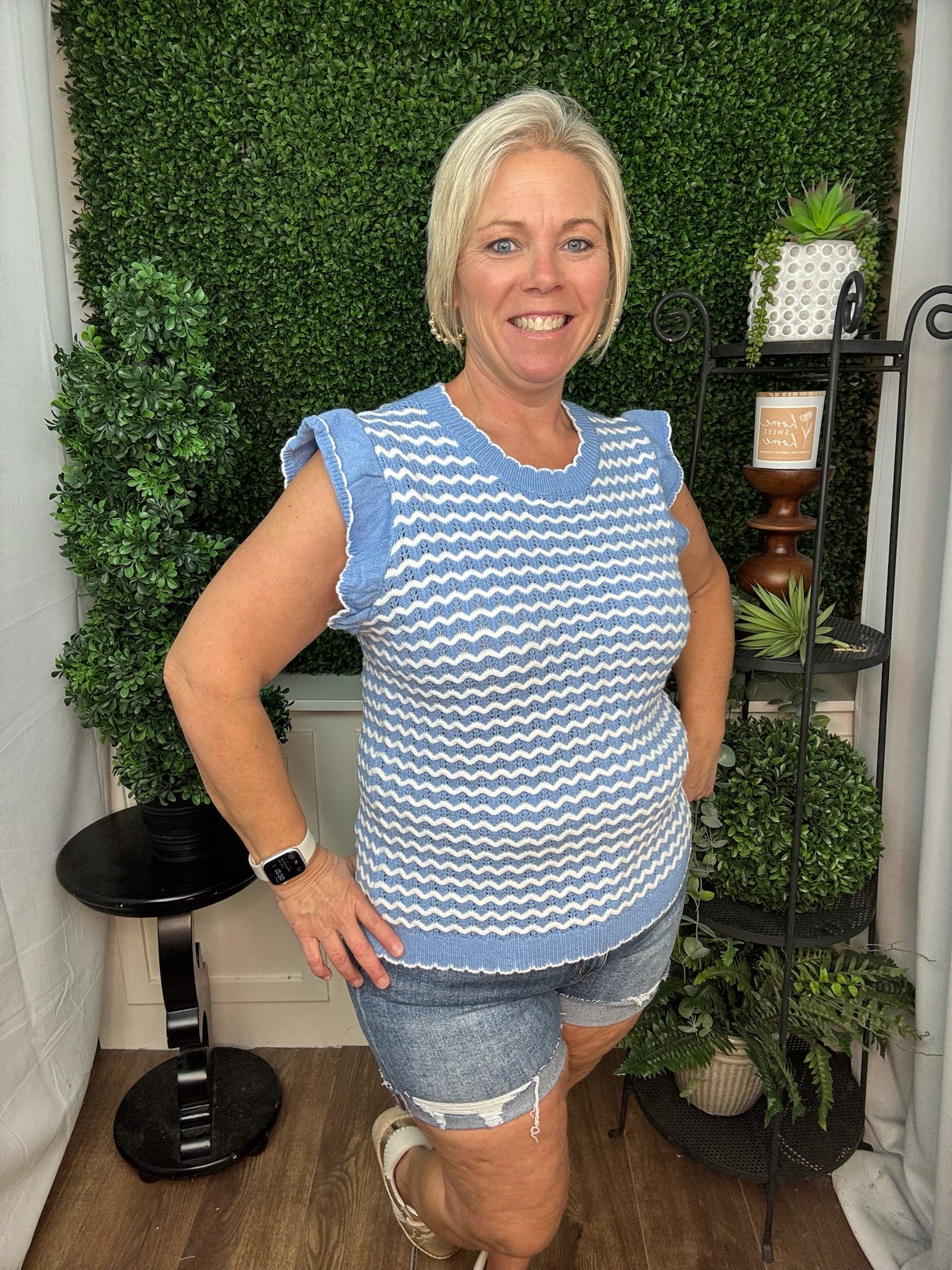 SWEATER OAKLEY BLUE WHITE