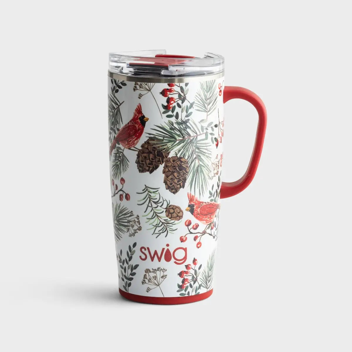 TRAVEL MUG 22OZ - WINTER CARDINALS